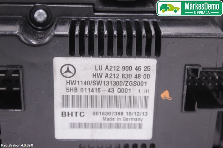Mercedes-Benz MB E-KLASS COUPÈ/CAB(C207) 09-17 Varme Ac Betjening-Display