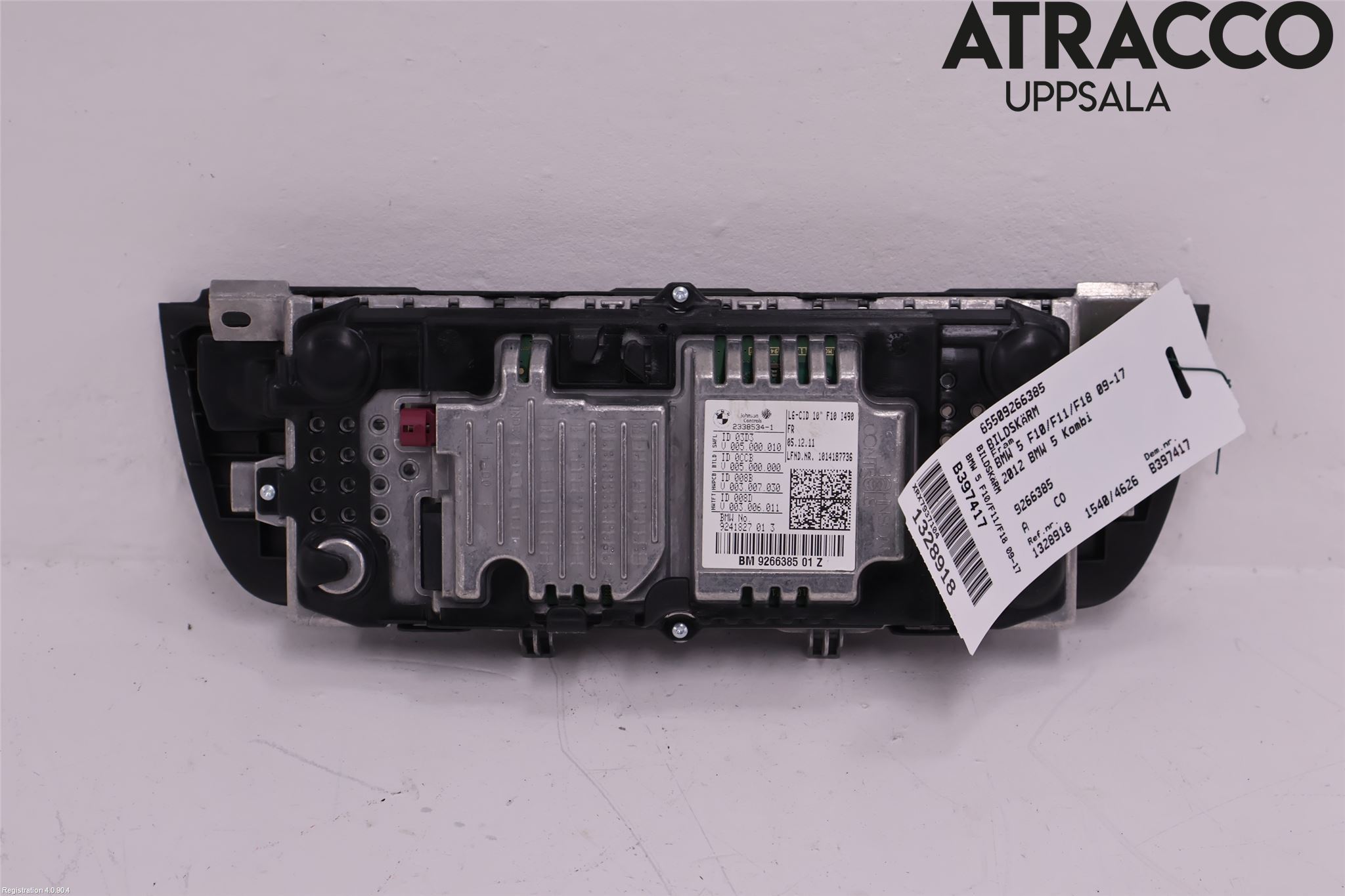 BMW 5 F10/F11/F18 09-17 Instr Skjerm Dvd-Gps-Ac-Tlf