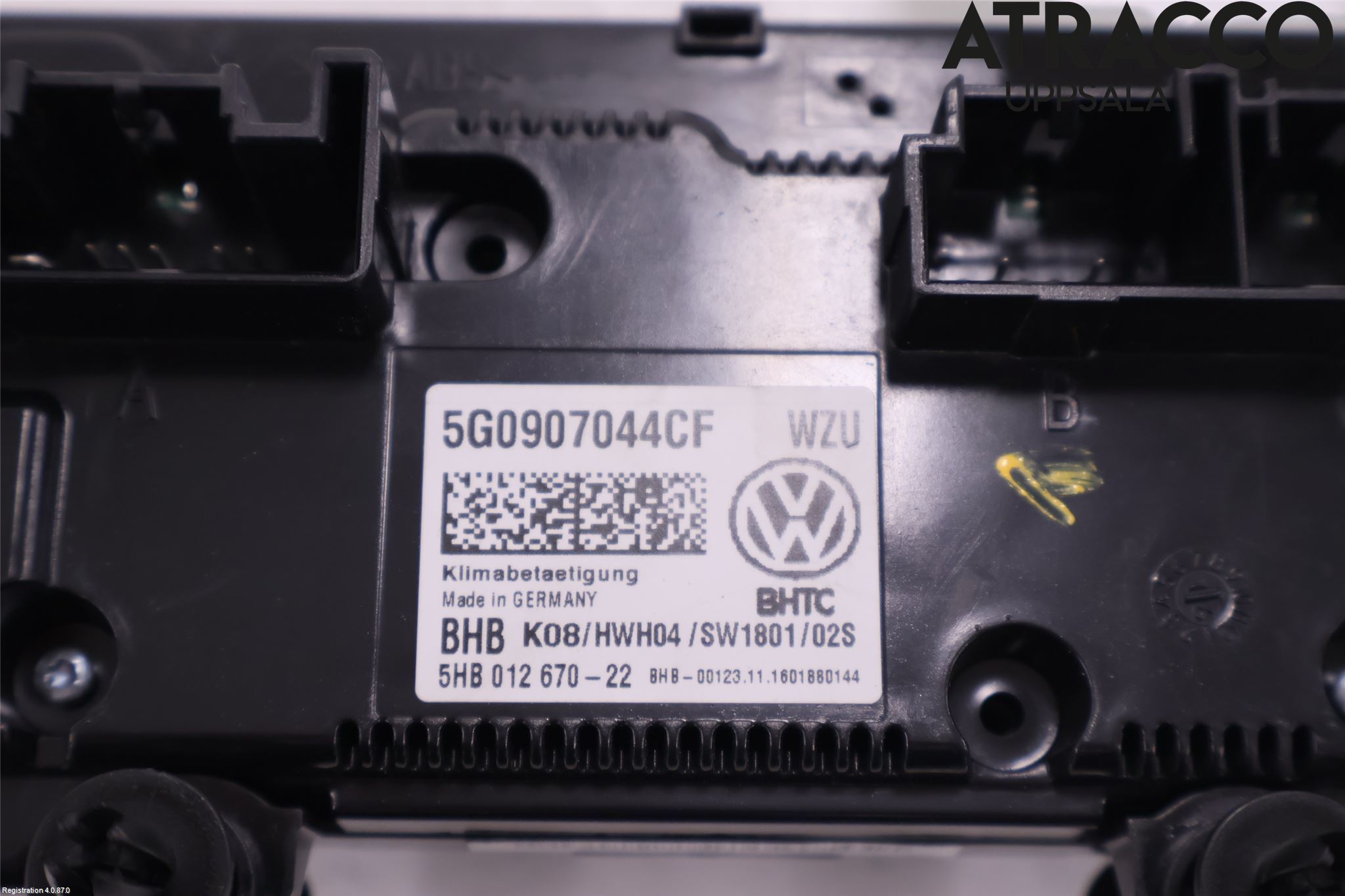 Volkswagen VW GOLF / E-GOLF VII 13-20 Varme Ac Betjening-Display