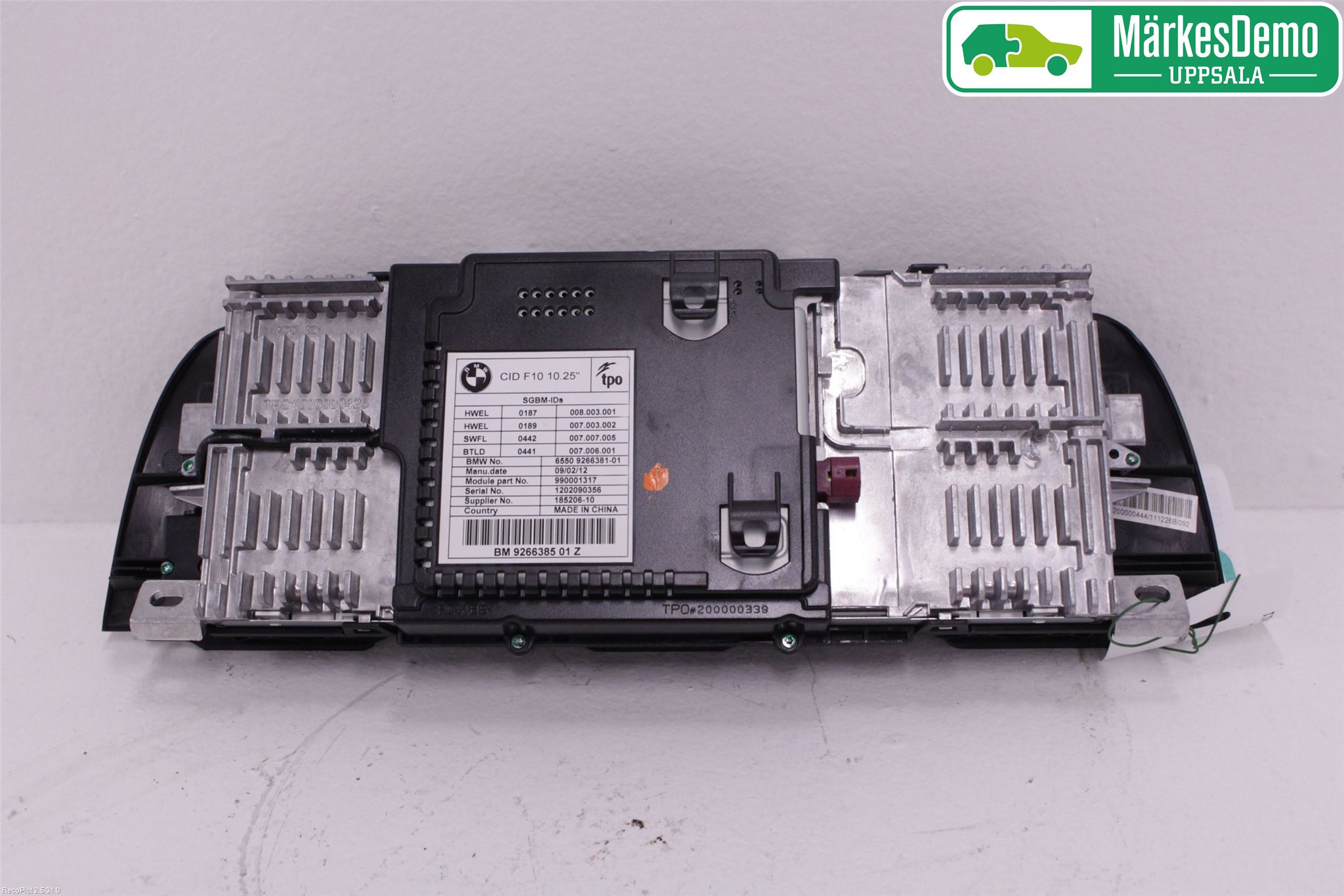 BMW 5 F10/F11/F18 09-17 Instr Skjerm Dvd-Gps-Ac-Tlf