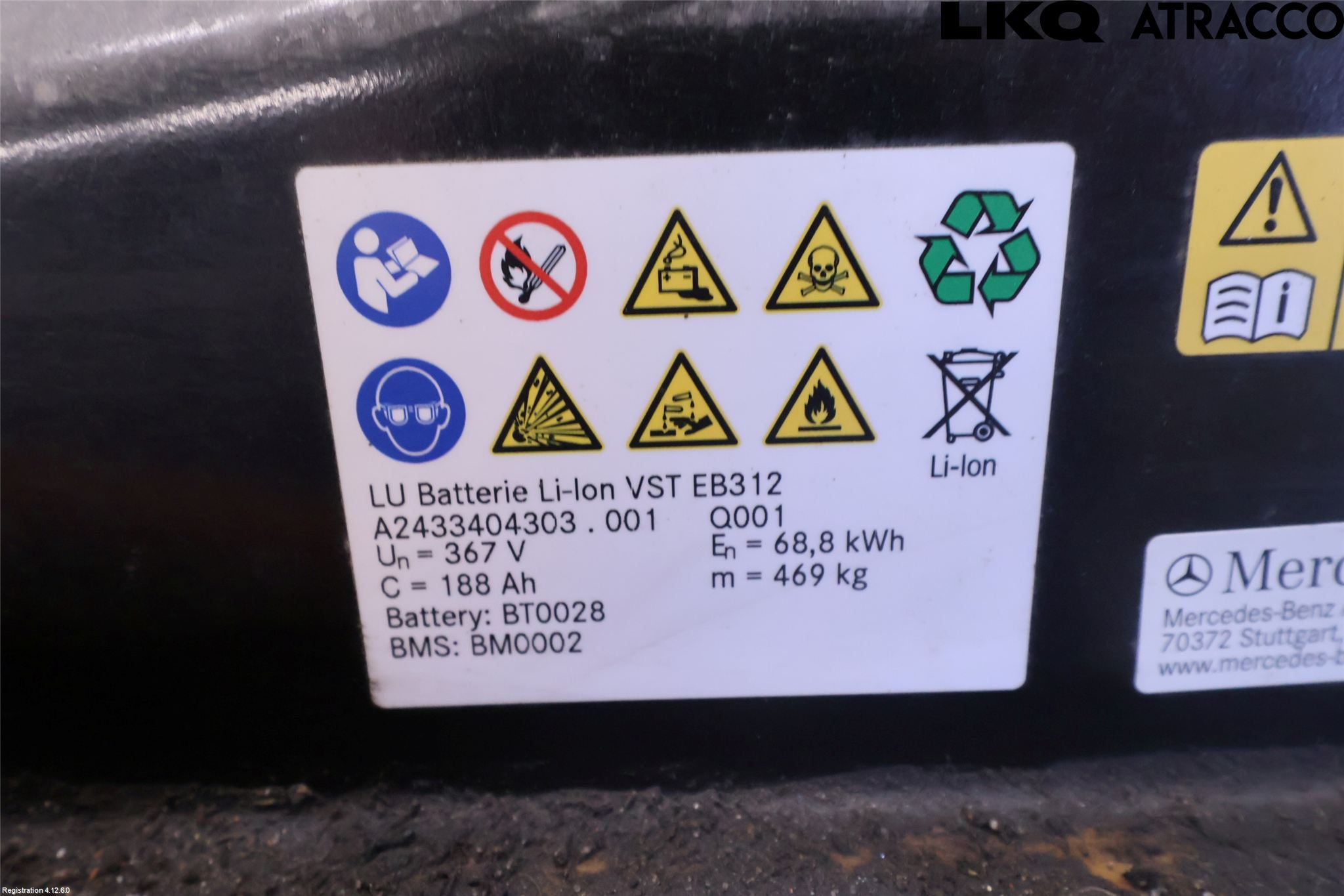 Mercedes-Benz MB EQA (H243) 21- Hybrid Batteri
