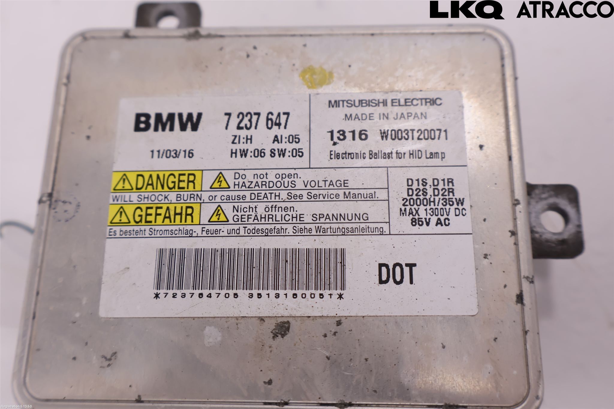 BMW 5 F10/F11/F18 09-17 Styreenhet Xenon