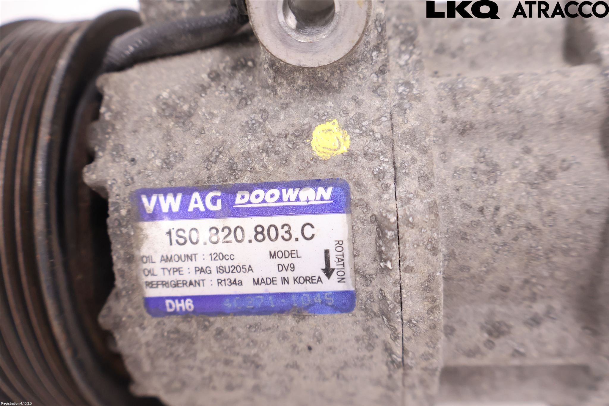 Volkswagen VW UP! / E-UP! Varme Ac Kompressor