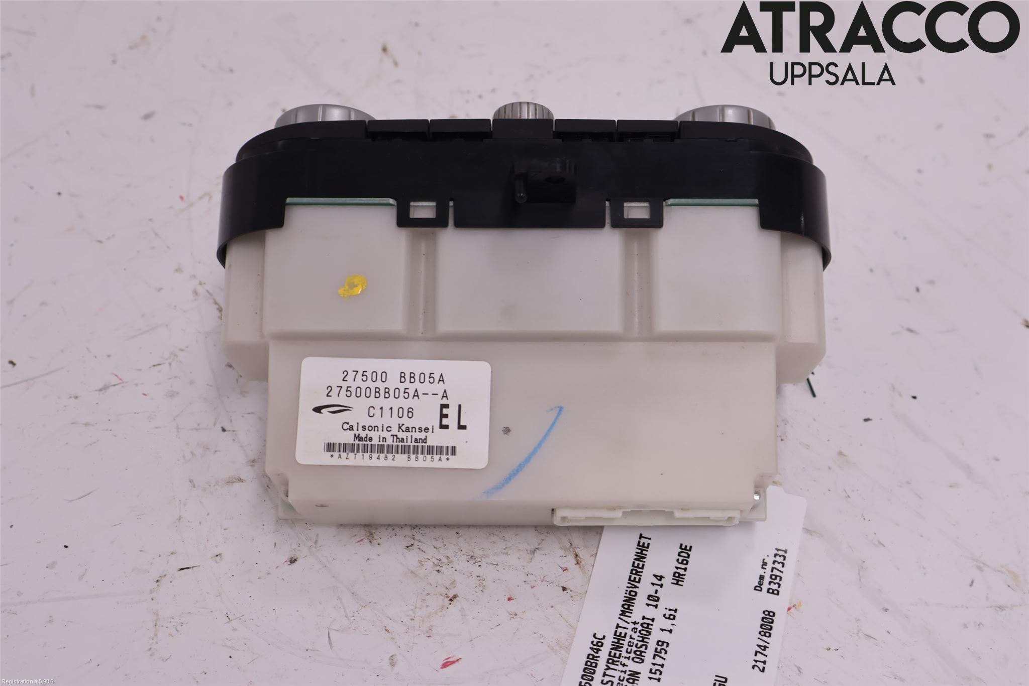 Nissan QASHQAI 10-14 Varme Ac Betjening-Display