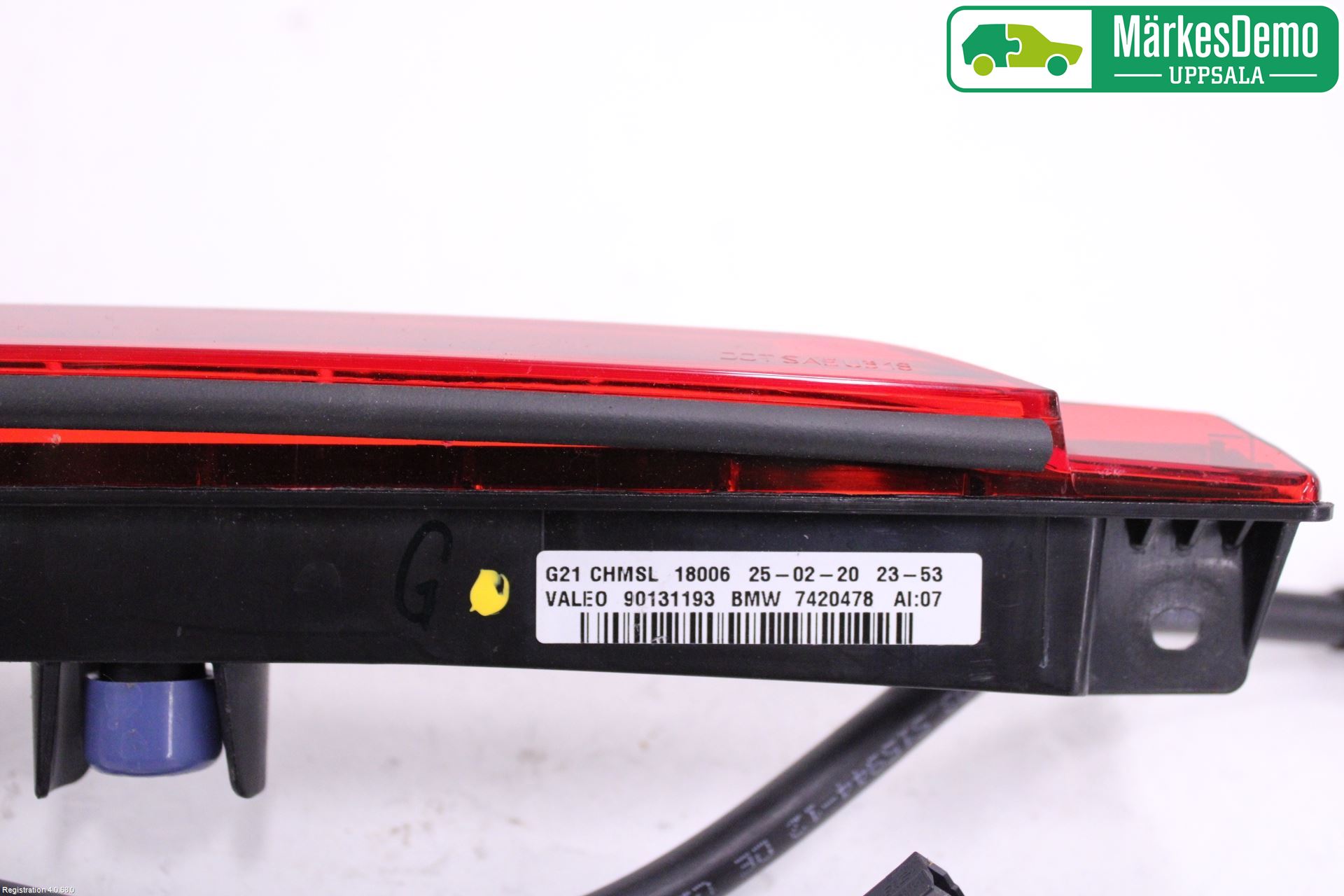 BMW 3 G20/G21/G80/G81 19- Bremselys Bakrute