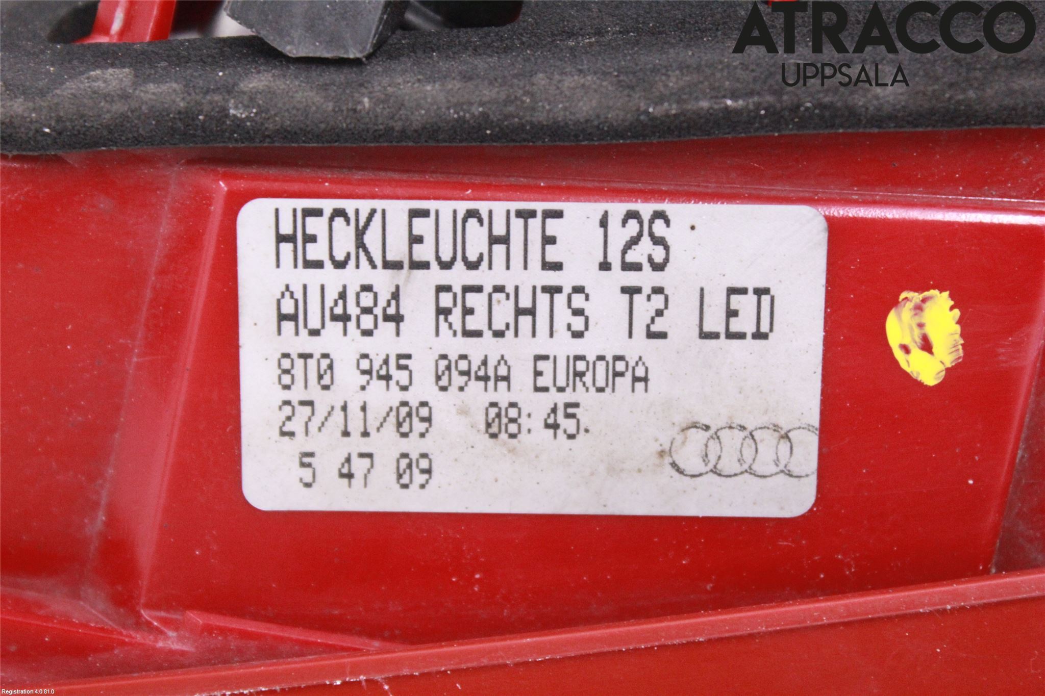 Audi A5 07-16 Baklykt Høyre  På Luke(Indre)