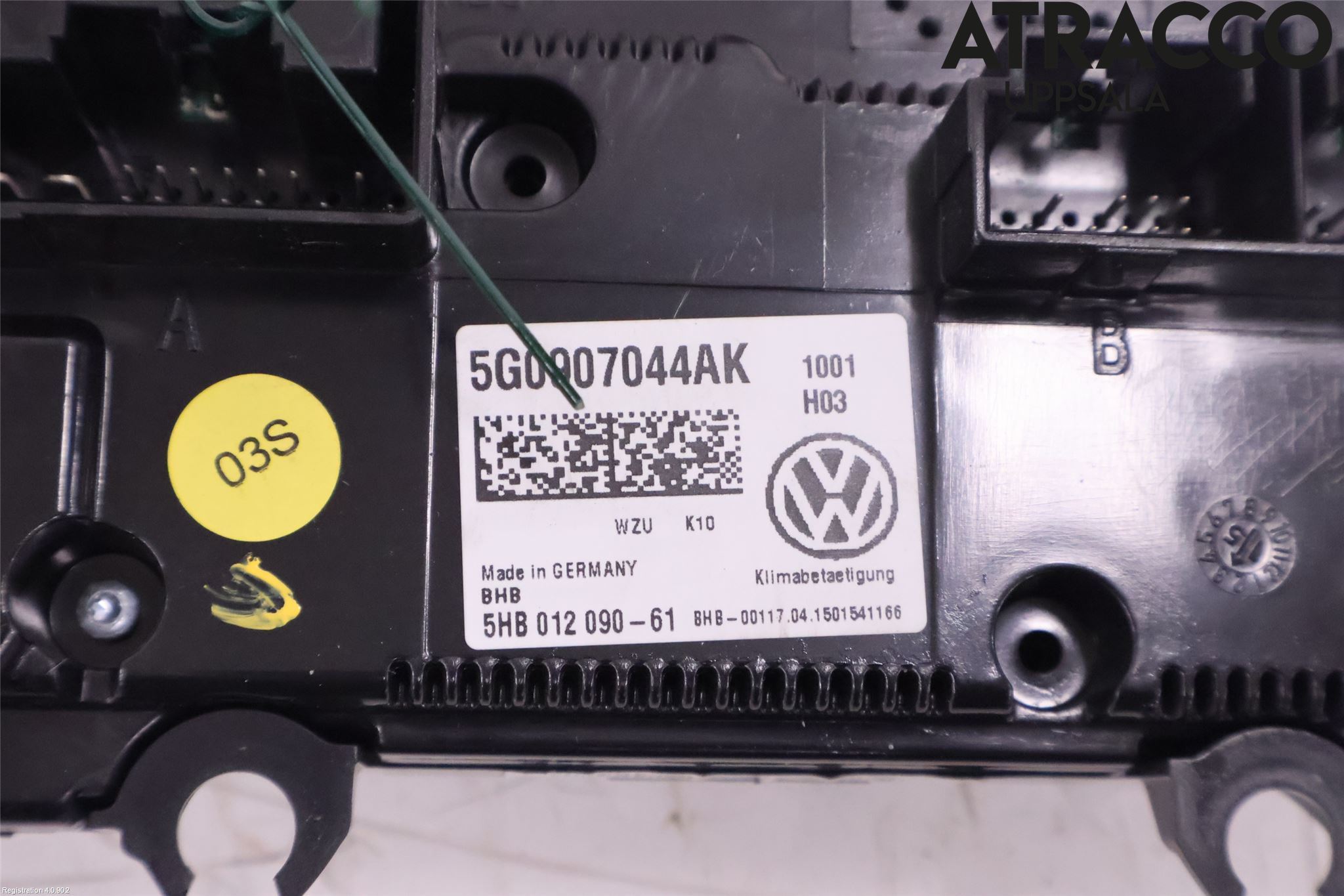 Volkswagen VW PASSAT 15-19 Varme Ac Betjening-Display