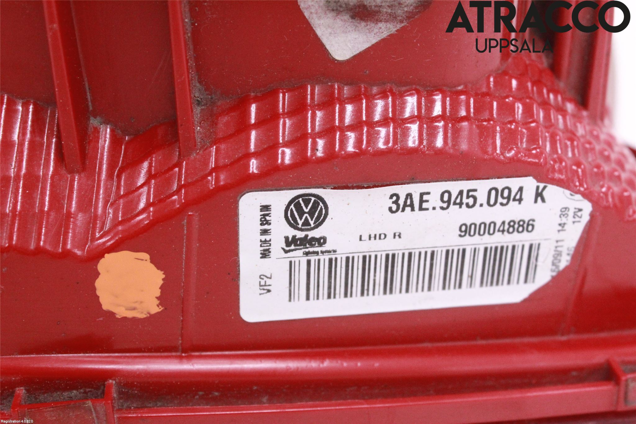 Volkswagen VW PASSAT 11-14 Baklykt Høyre  På Luke(Indre)