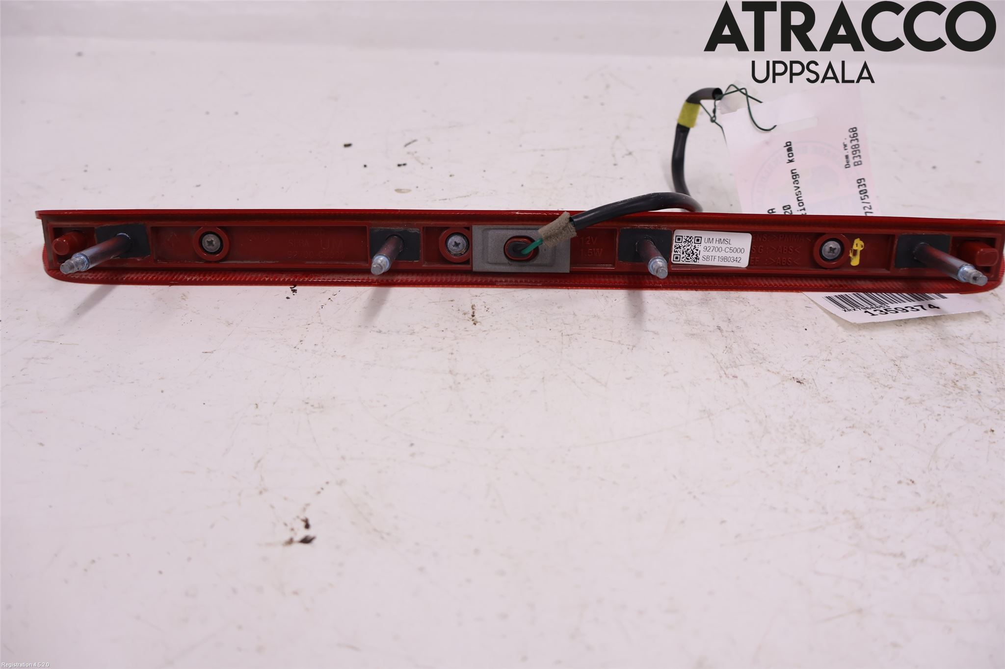 Kia SORENTO 15-20 Bremselys Bakrute