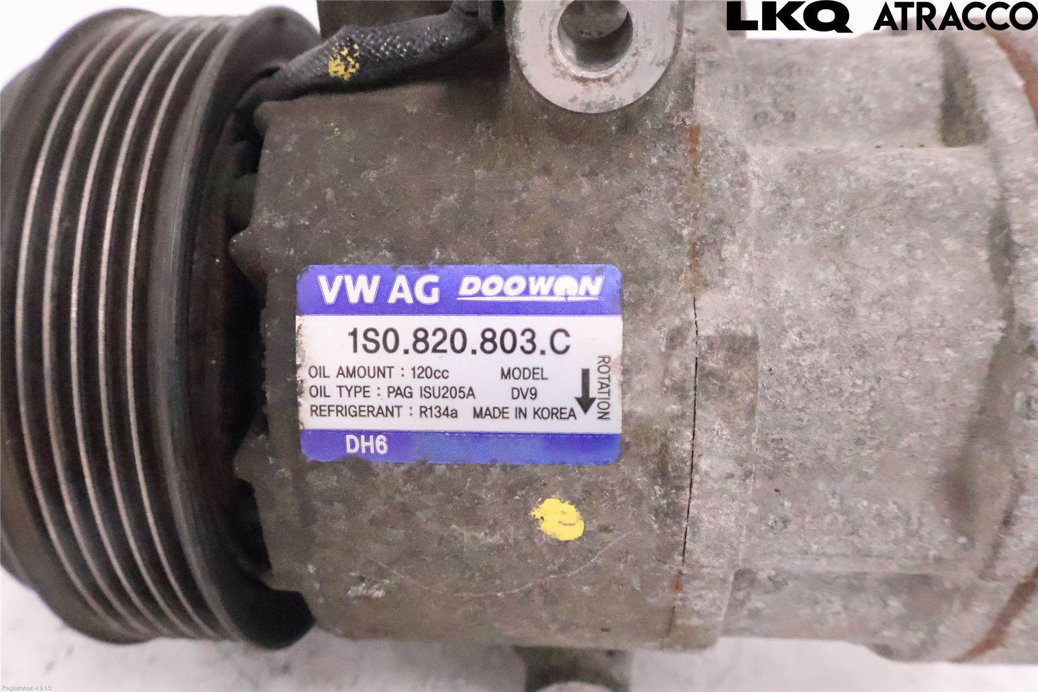 Volkswagen VW UP! / E-UP! Varme Ac Kompressor