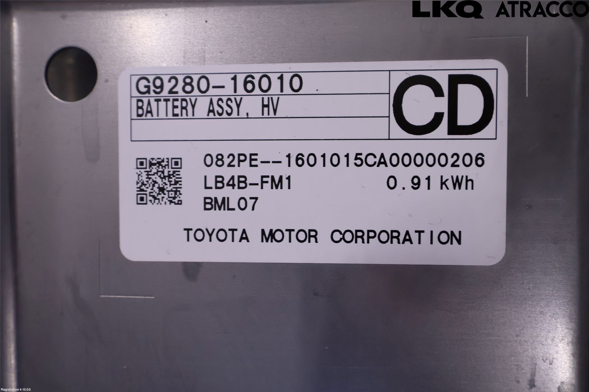 Toyota COROLLA CROSS XG10 22- Hybrid Batteri