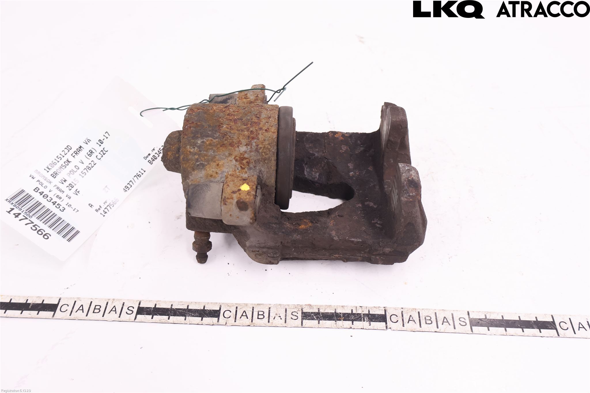 Volkswagen VW POLO 10-17 Bremsecaliper Foran Venstre