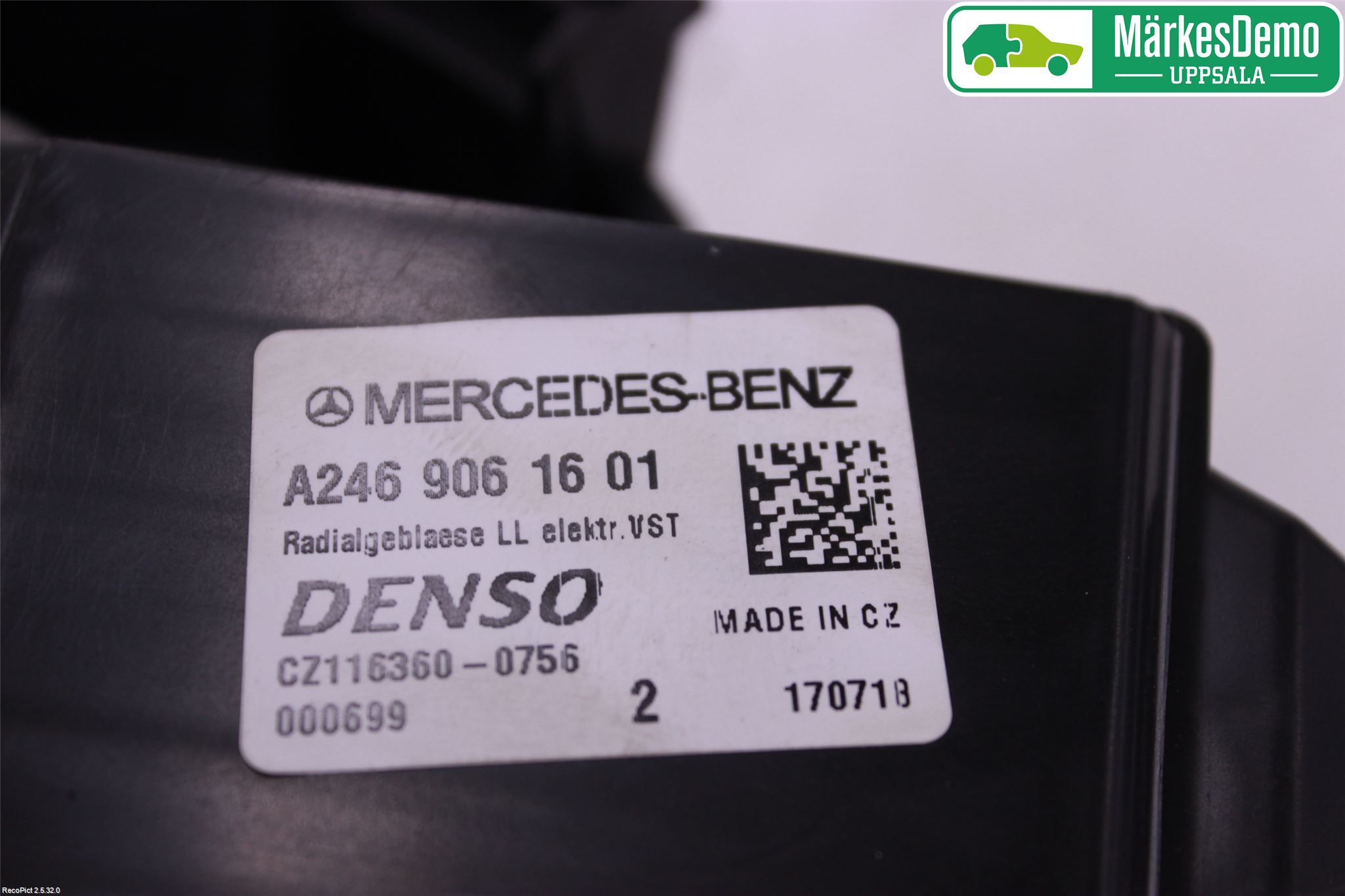 Mercedes-Benz MB CLA-KLASS (C117/X117) 13-19 Varmeapparat Viftemotor