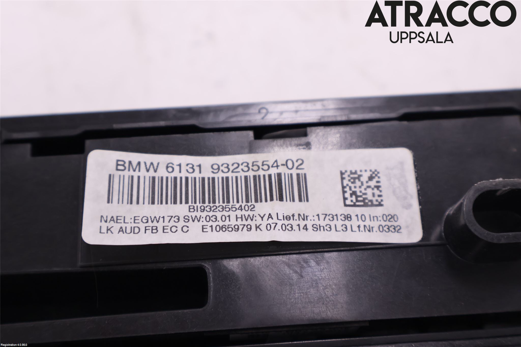 BMW 3 F30/F31/F80 12-19 Varme Ac Betjening-Display