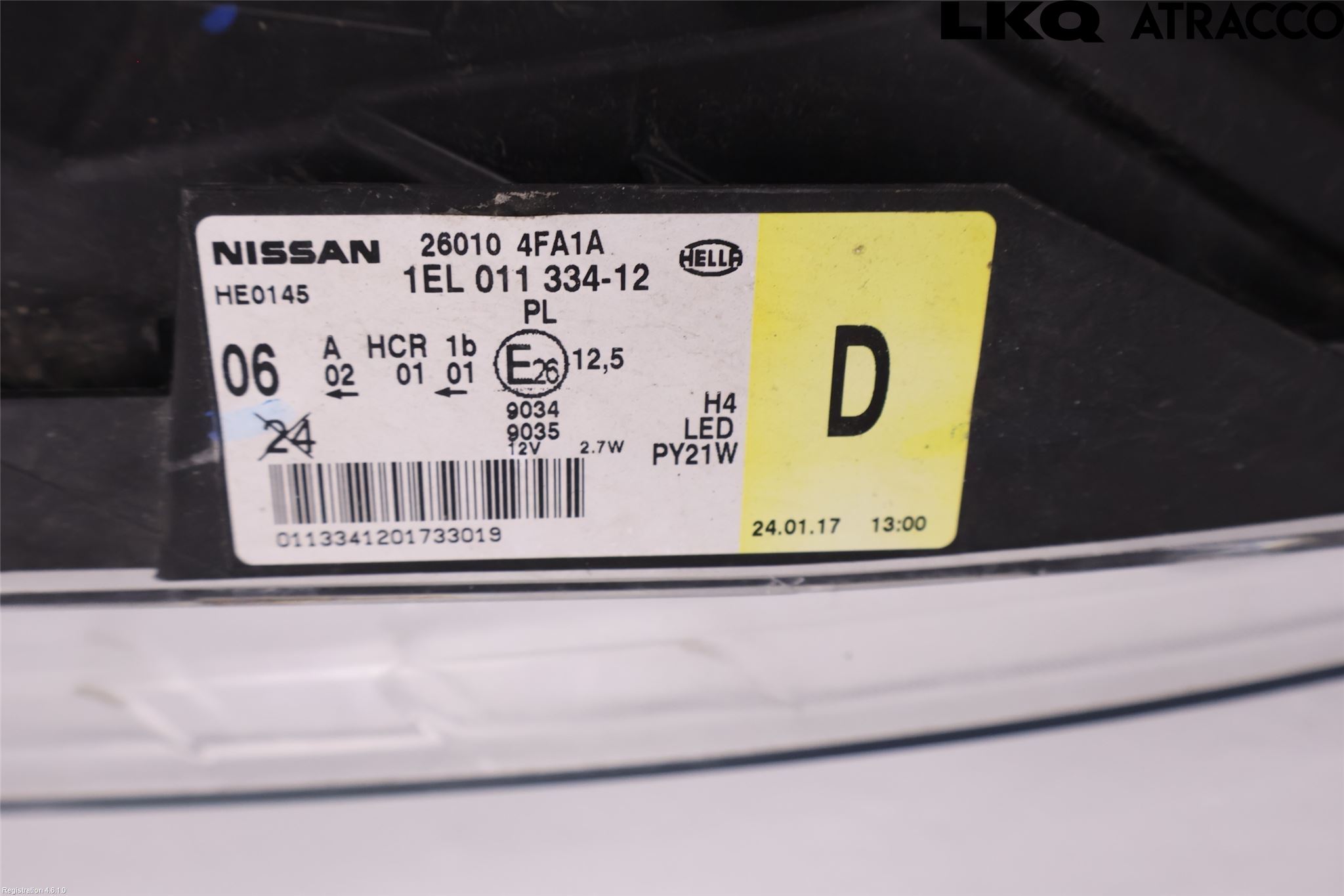 Nissan E-NV200/EVALIA Frontlykt Høyre