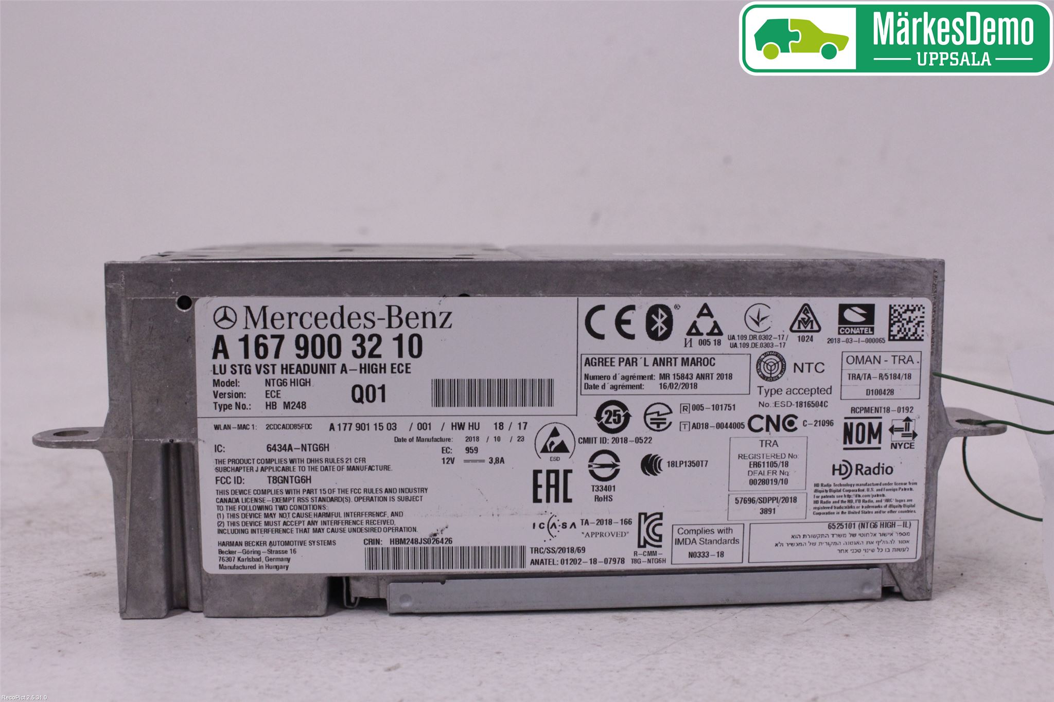 Mercedes-Benz MB A-KLASS (W177) 18- Stereo Radio Med Cd