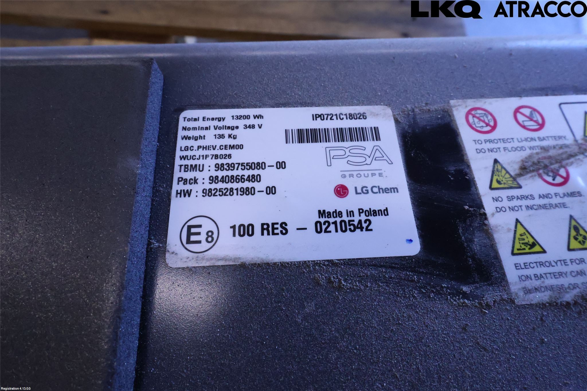 Opel GRANDLAND X 18- Hybrid Batteri