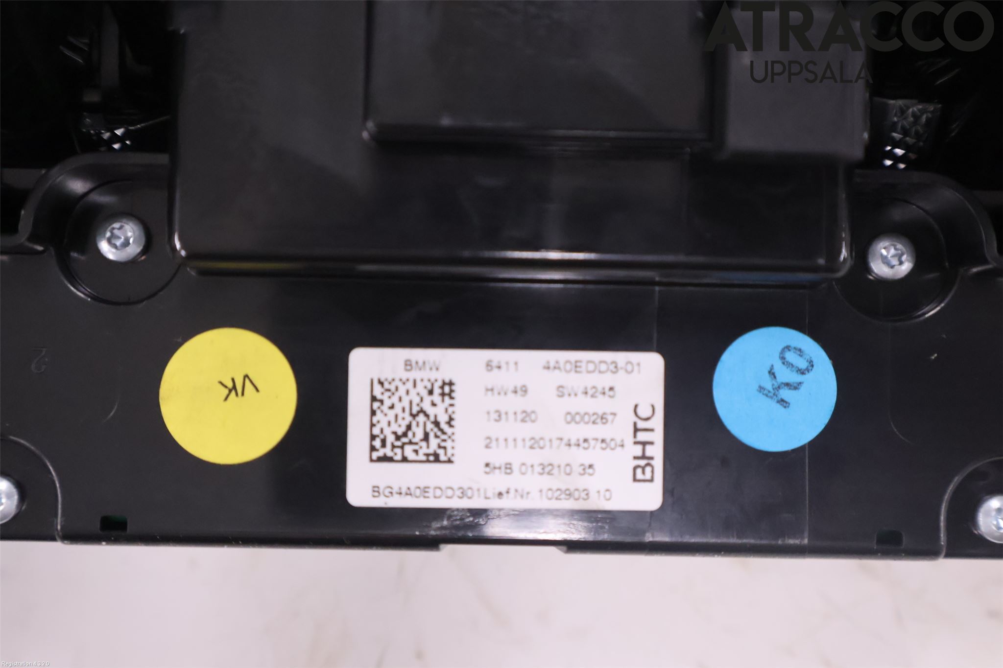 BMW 3 G20/G21/G80/G81 19- Varme Ac Betjening-Display