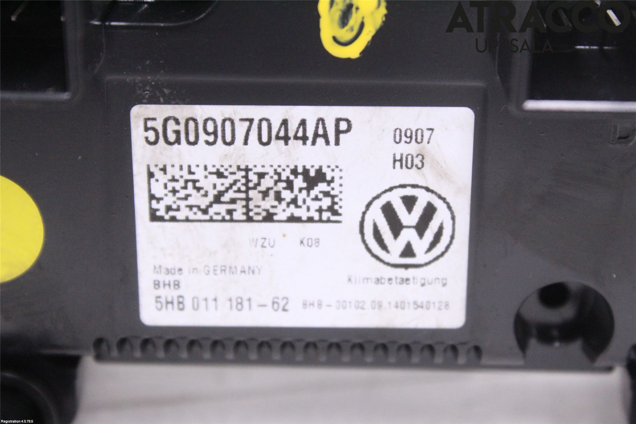 Volkswagen VW GOLF / E-GOLF VII 13-20 Varme Ac Betjening-Display