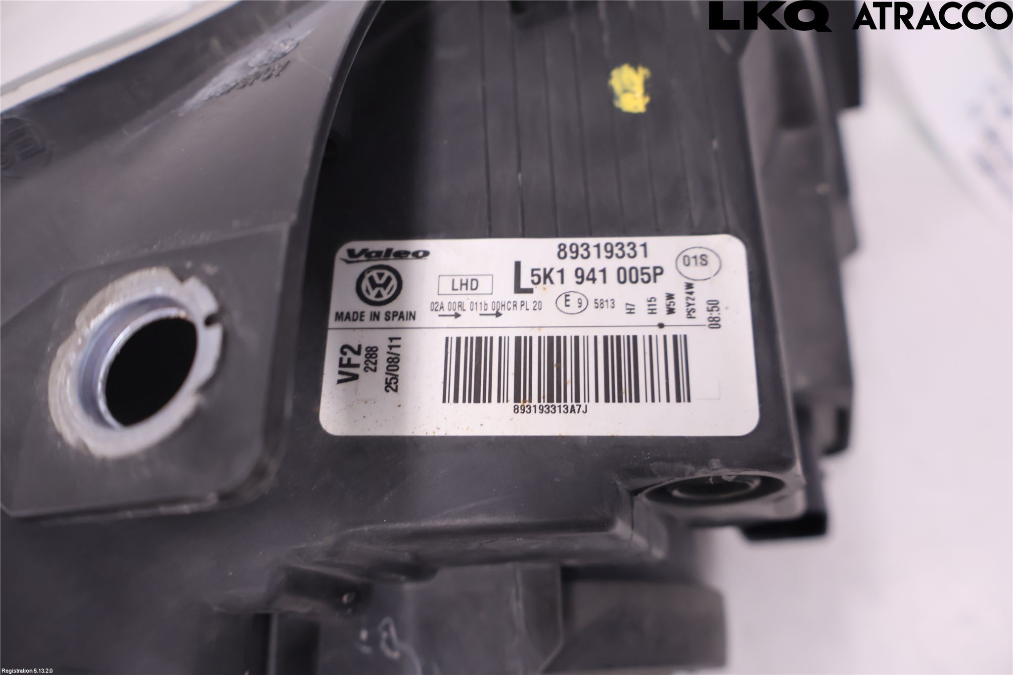Volkswagen VW GOLF VI 09-13 Frontlykt Venstre