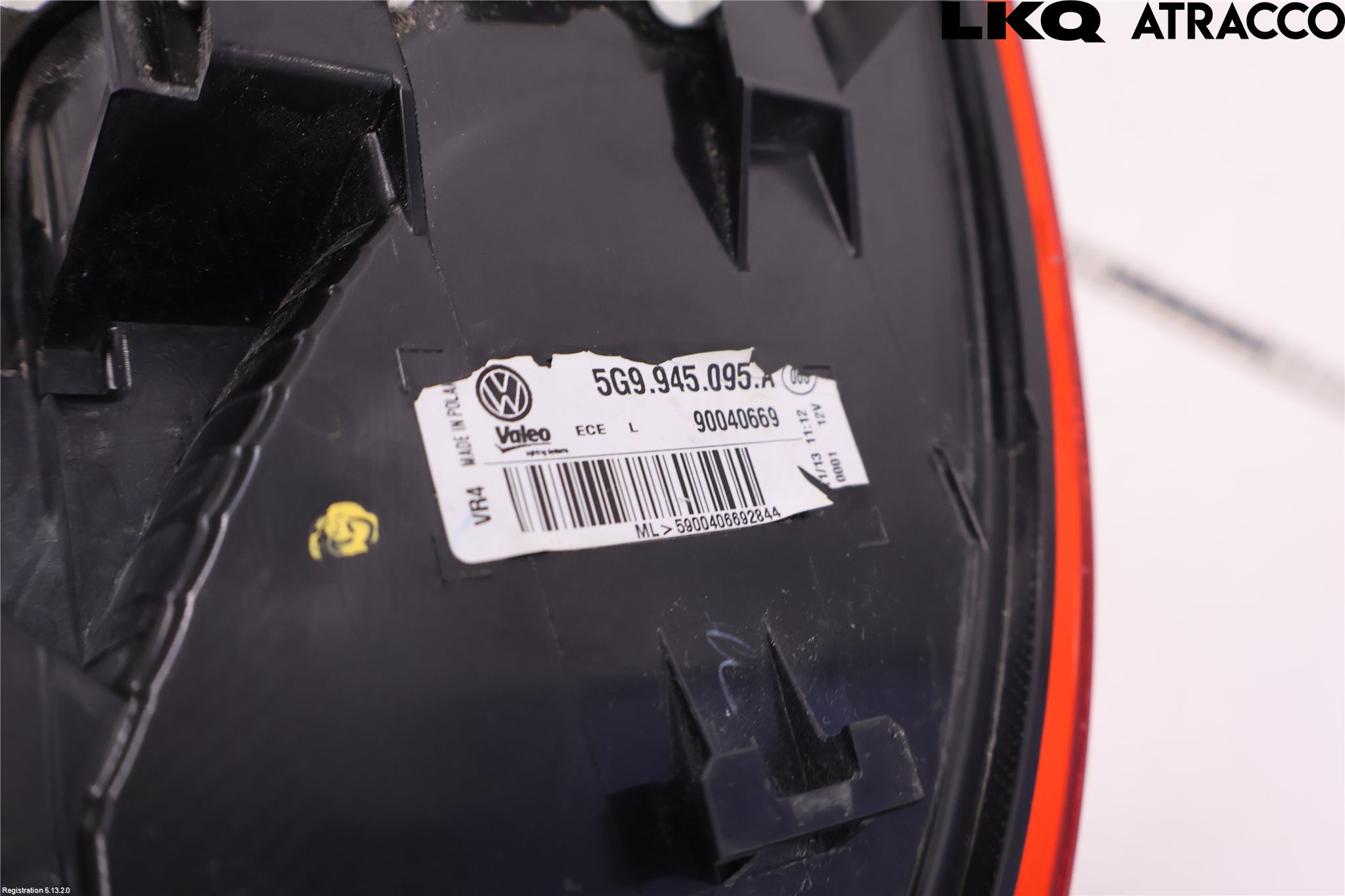 Volkswagen VW GOLF / E-GOLF VII 13-20 Baklykt Venstre