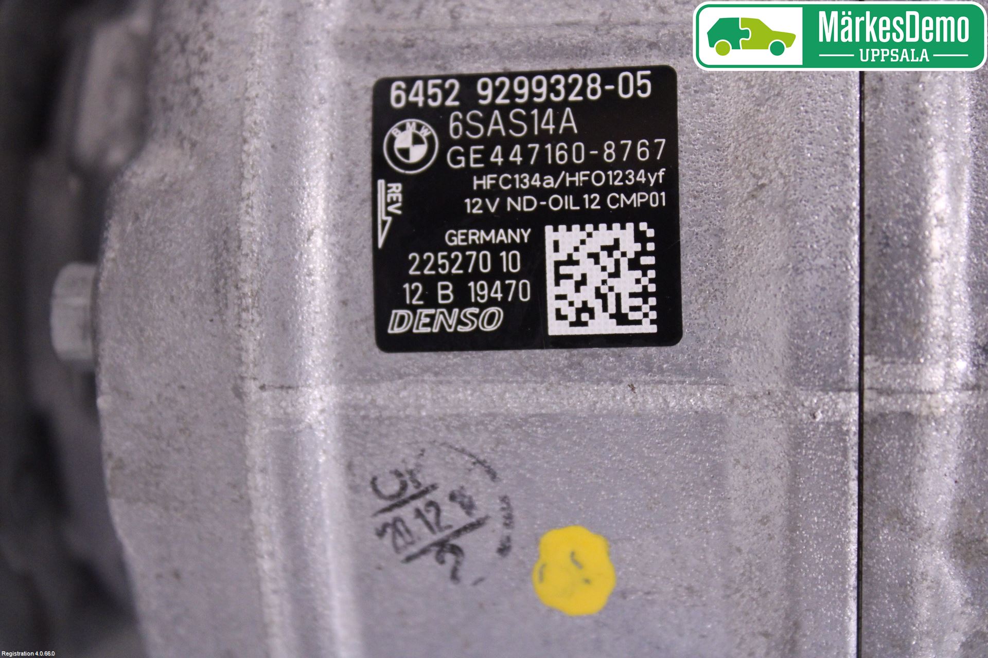 BMW 3 GT F34 13-19 Varme Ac Kompressor