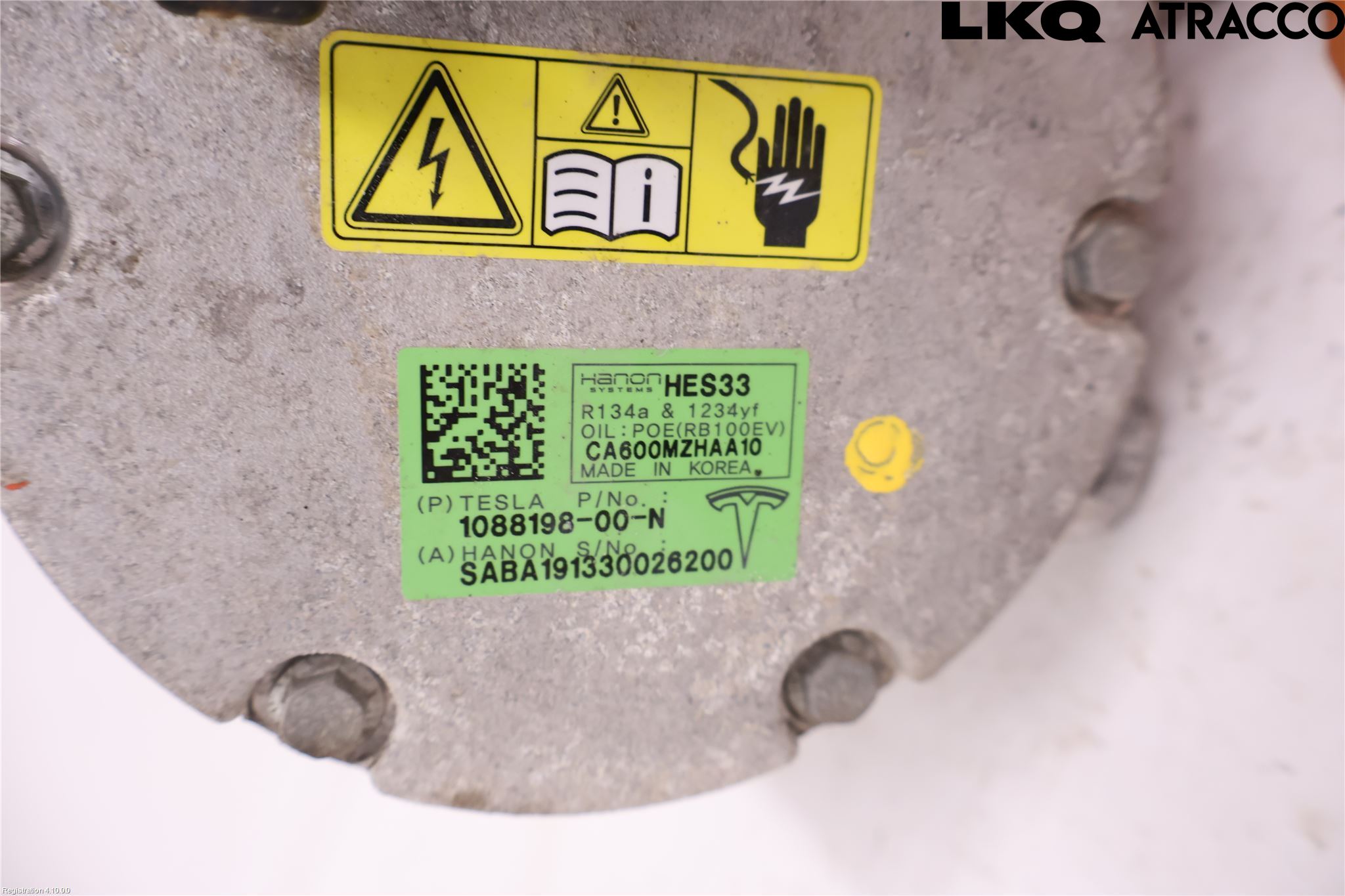 Tesla MODEL 3 17- Varme Ac Kompressor