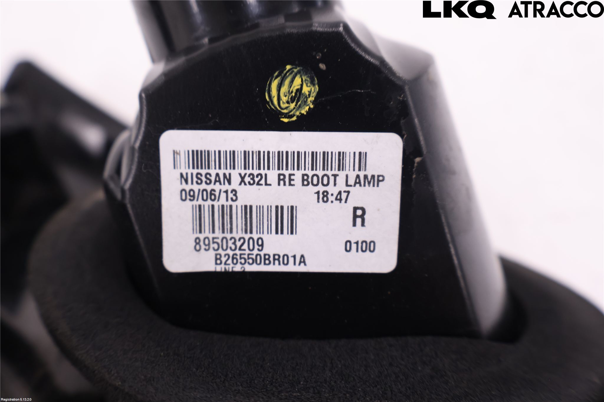 Nissan QASHQAI 10-14 Baklykt Høyre  På Luke(Indre)