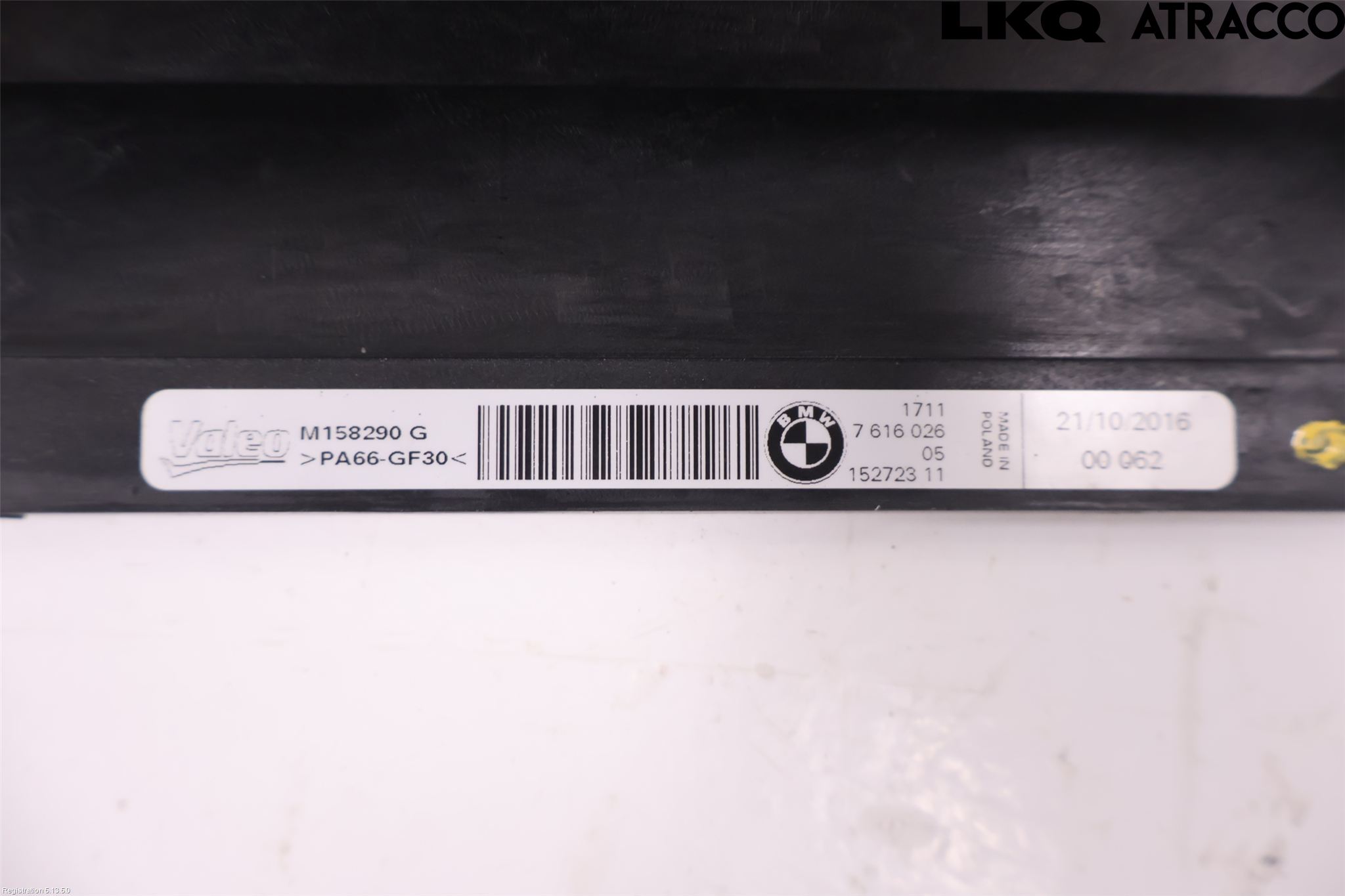 BMW i3 I01 13-22 Radiator Feste - Ramme - Bjelk