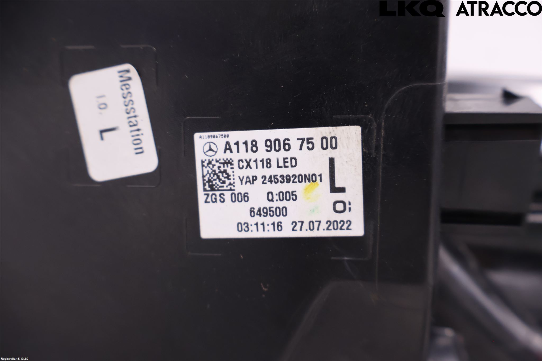Mercedes-Benz MB CLA-KLASS (C118/X118) 19- Baklykt Venstre