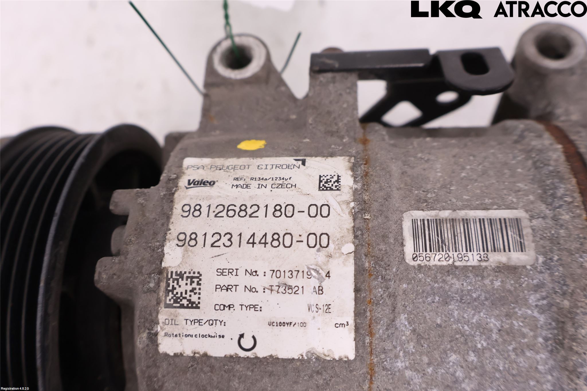 Citroen C4 GRAND PICASSO 14-18 Varme Ac Kompressor