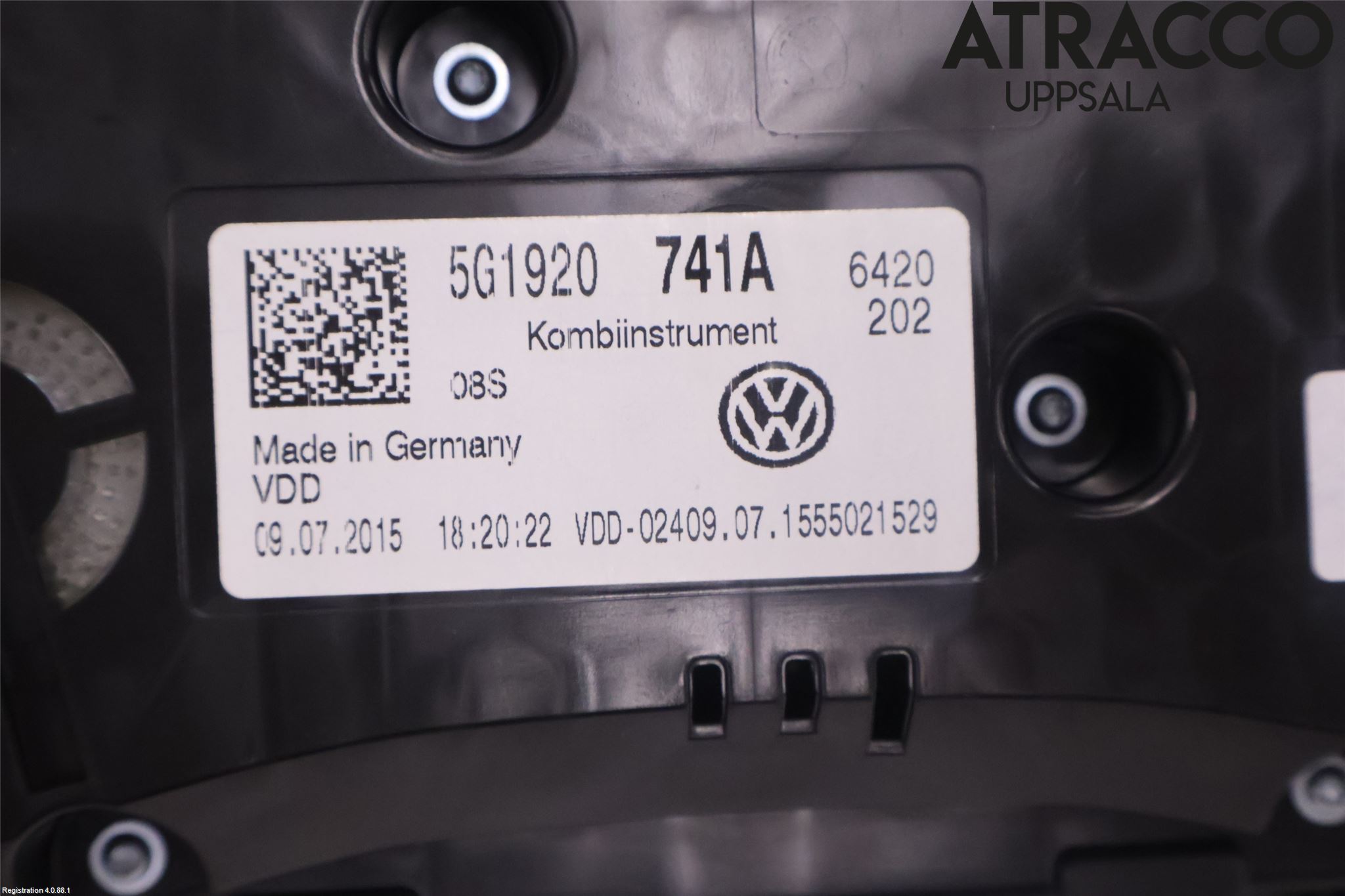 Volkswagen VW GOLF / E-GOLF VII 13-20 Instr Kombinert