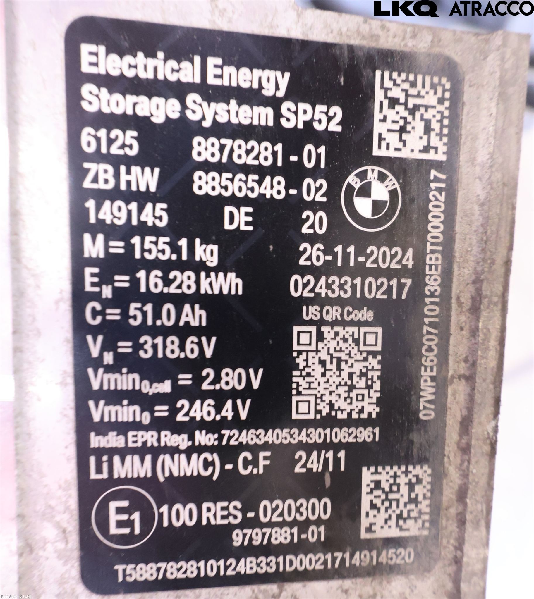 BMW X1/iX1 U11 23- Hybrid Batteri