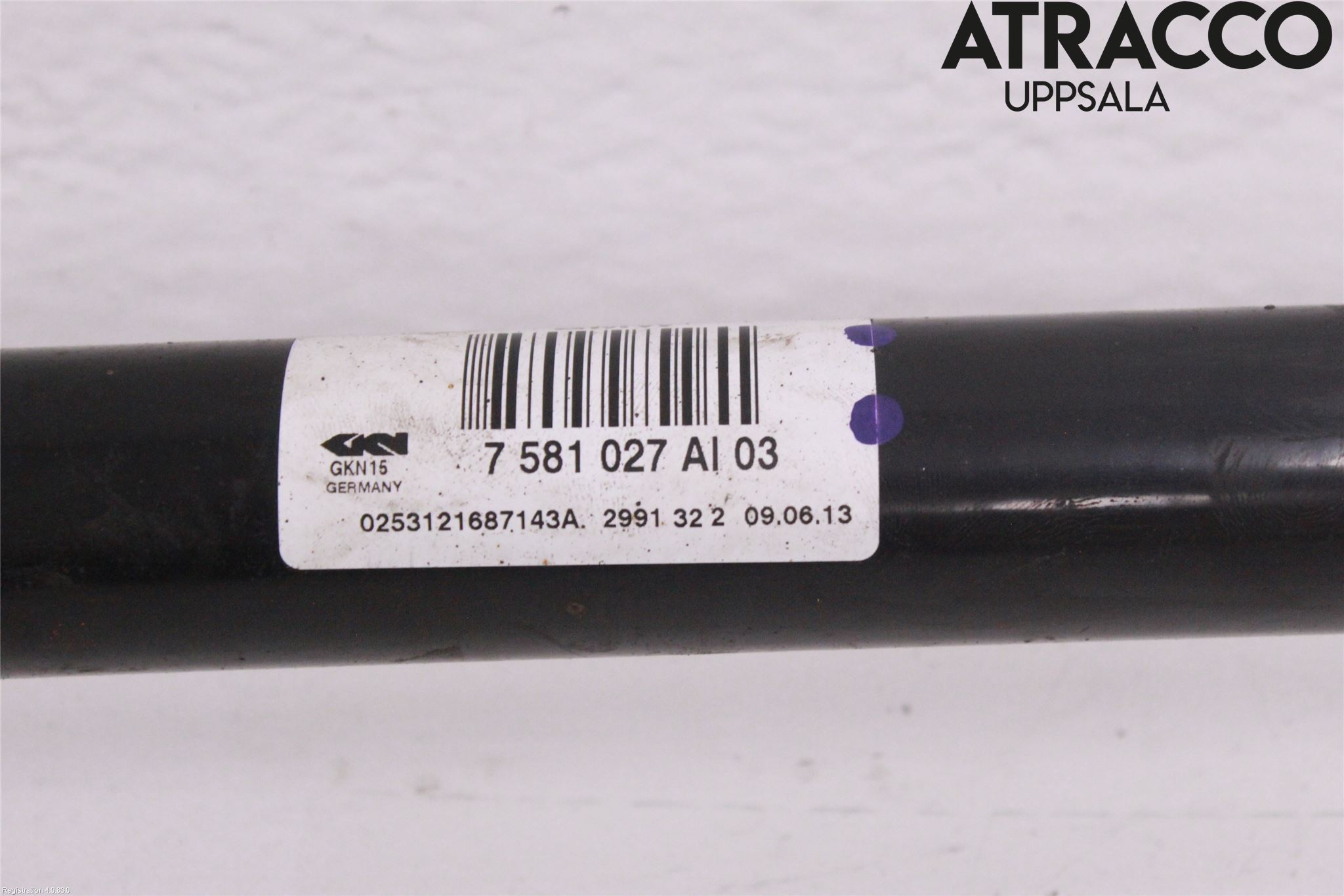 BMW 5 F10/F11/F18 09-17 Drivaksel Bak Kompl Venstre