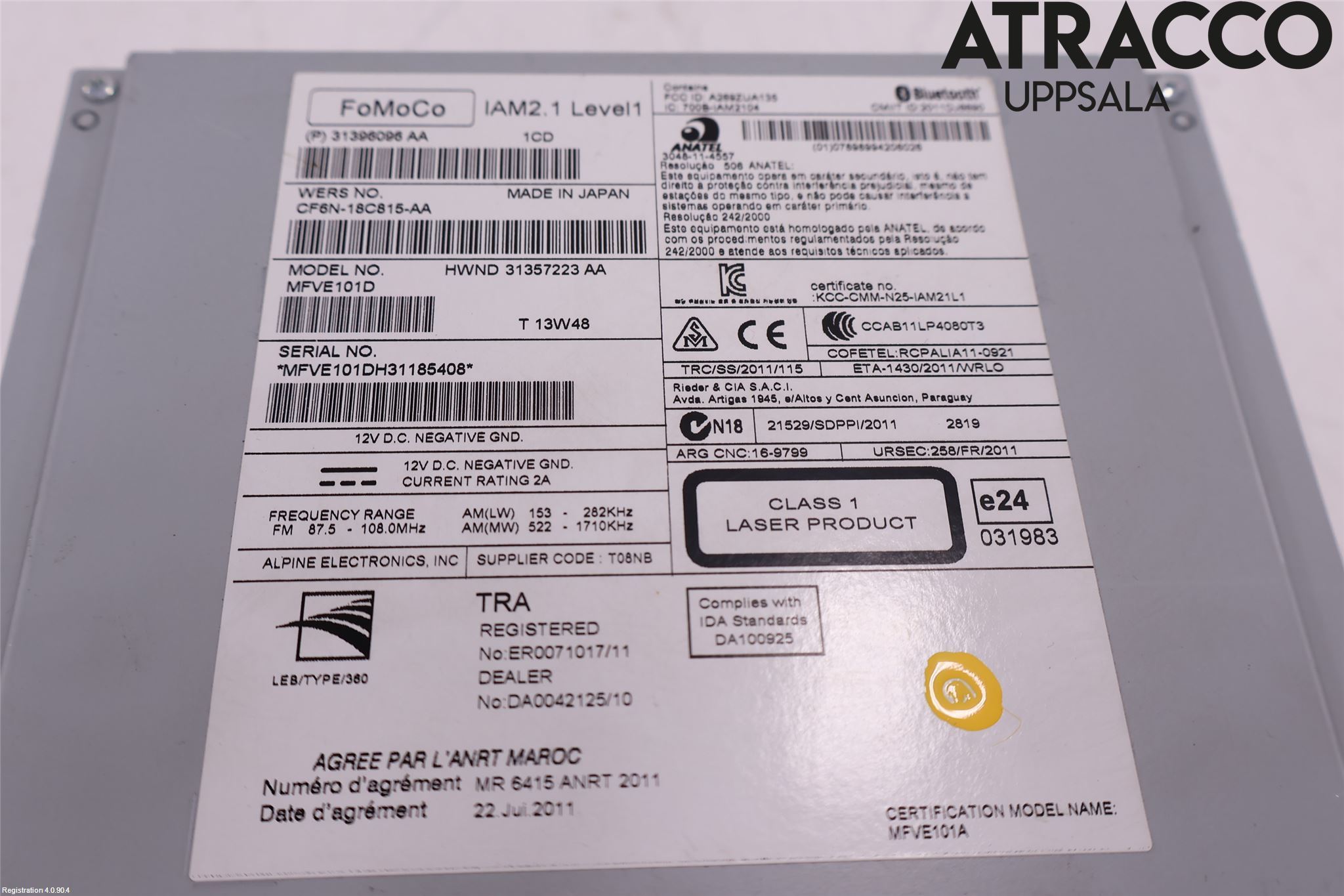 Volvo V40 12-19 Stereo Radio Med Cd