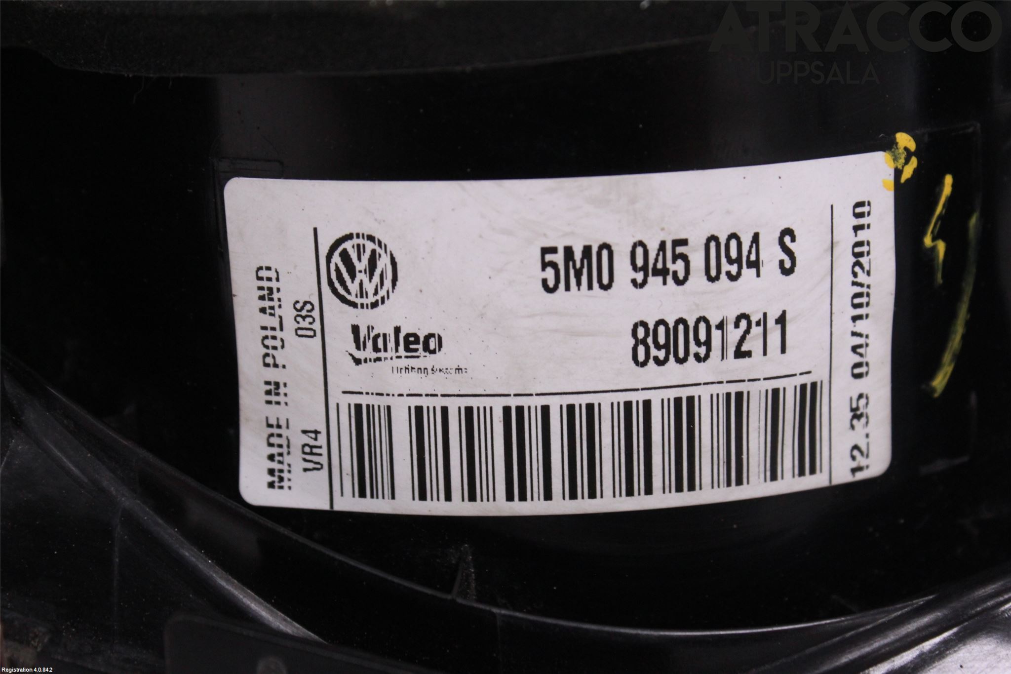 Volkswagen VW GOLF PLUS/CROSS GOLF 04-14 Baklykt Høyre  På Luke(Indre)