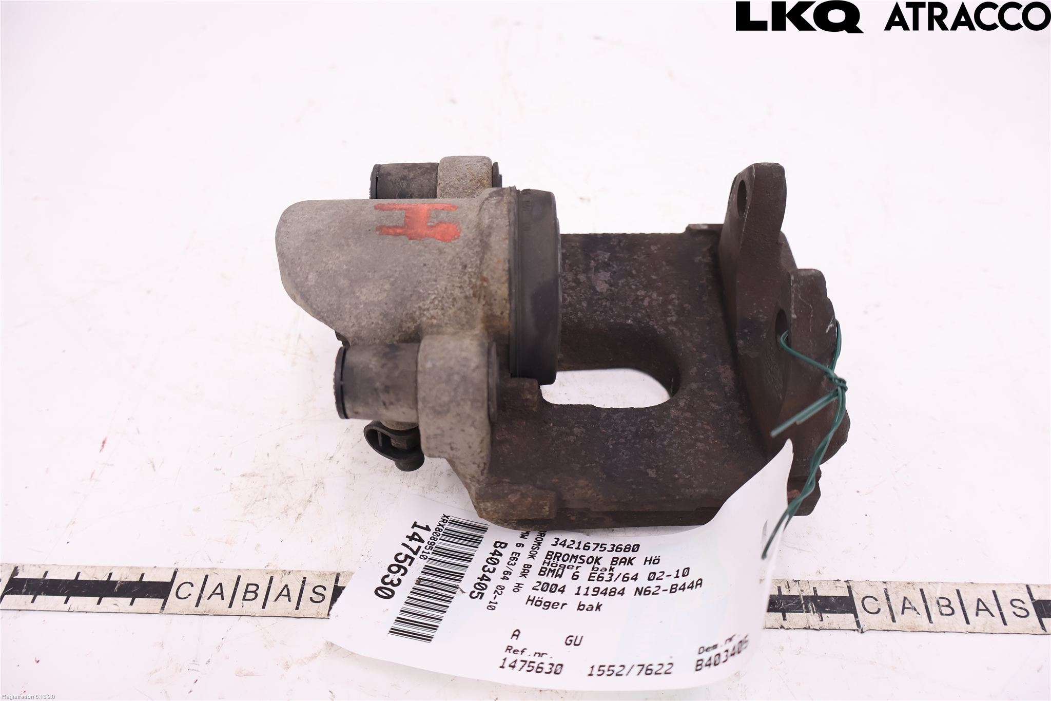 BMW 6 E63/64    02-10 Bremsecaliper Bak Høyre