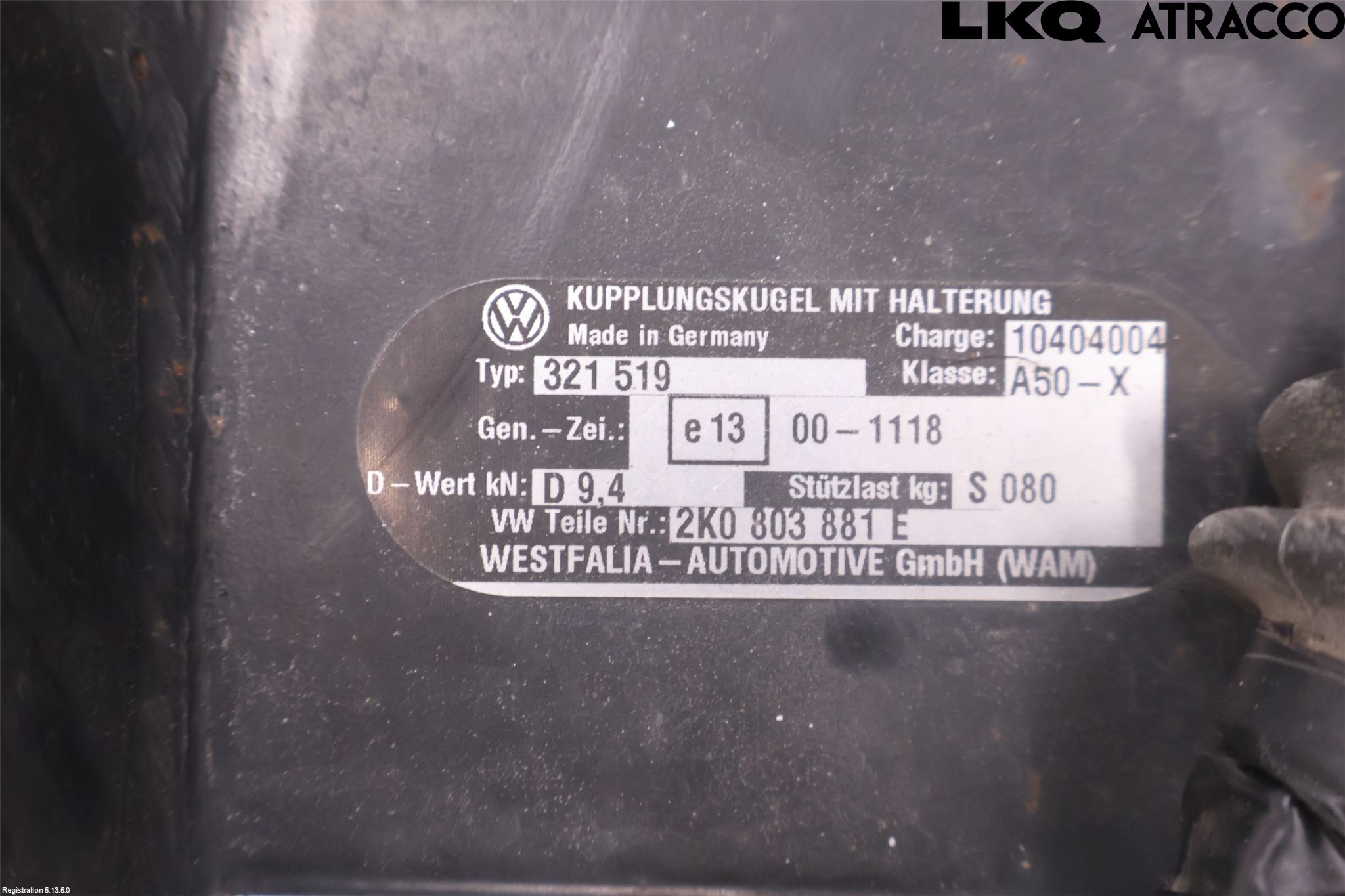Volkswagen VW CADDY      04-10 Tilhengerfeste