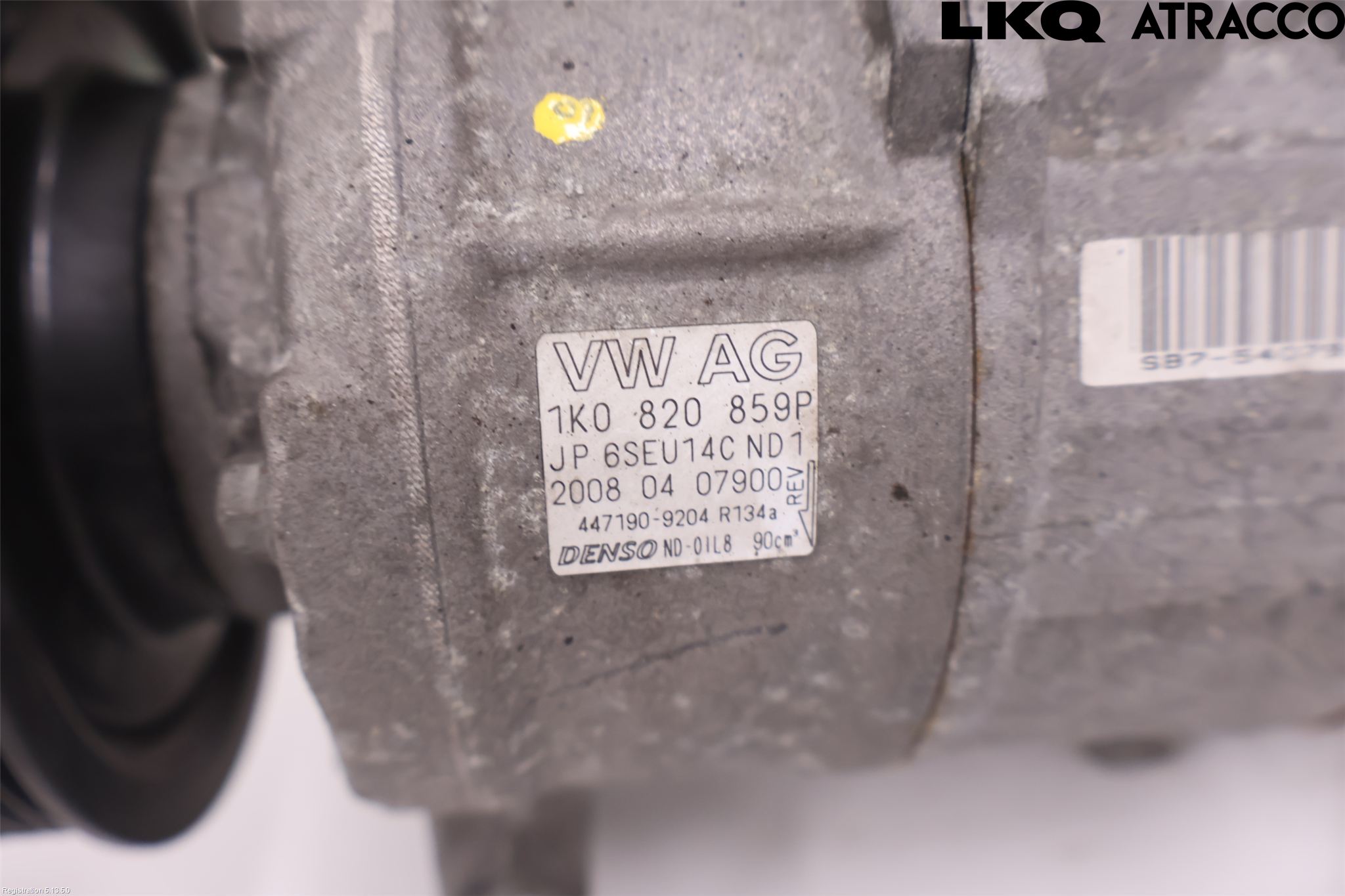 Volkswagen VW SCIROCCO 09-17 Varme Ac Kompressor