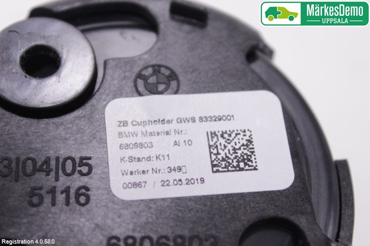 BMW 3 G20/G21/G80/G81 19- Innr Koppholder