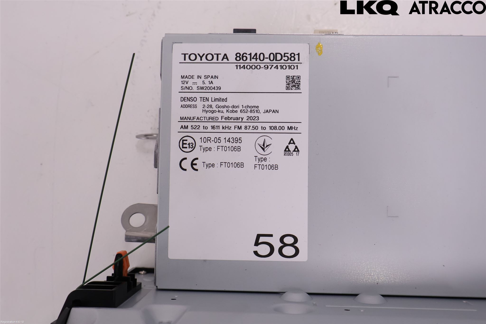 Toyota YARIS XP21 20- Stereo Radio Med Cd