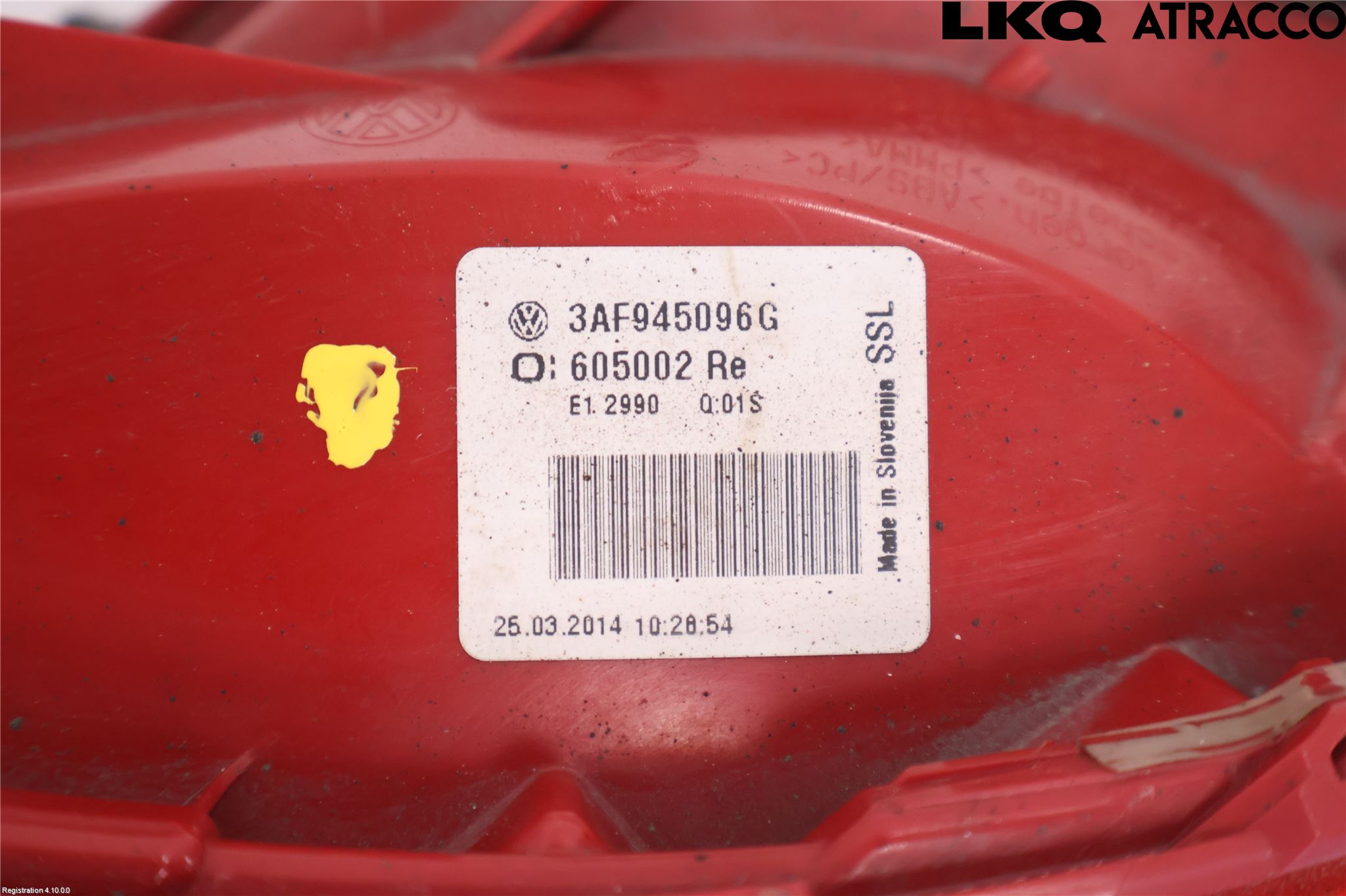 Volkswagen VW PASSAT 11-14 Baklykt Høyre