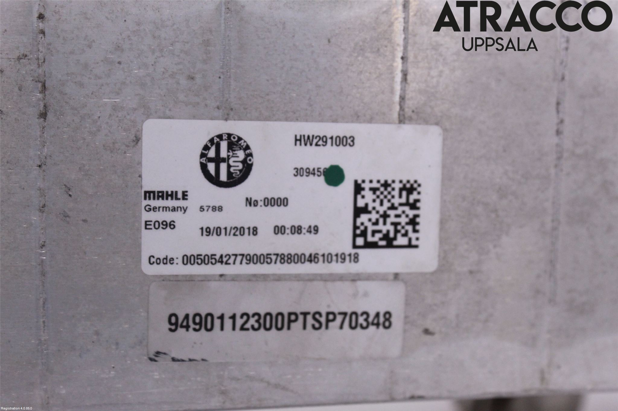 Alfa STELVIO 17- Intercooler Radiator