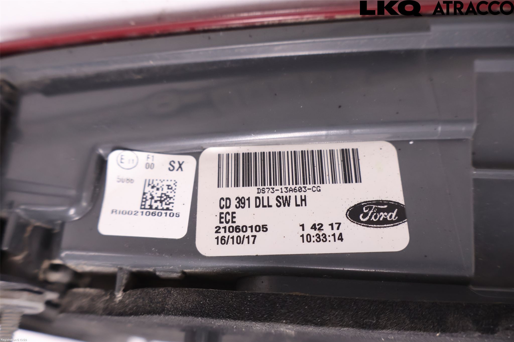 Ford MONDEO 15-22 Baklykt Venstre  På Luke(Indre