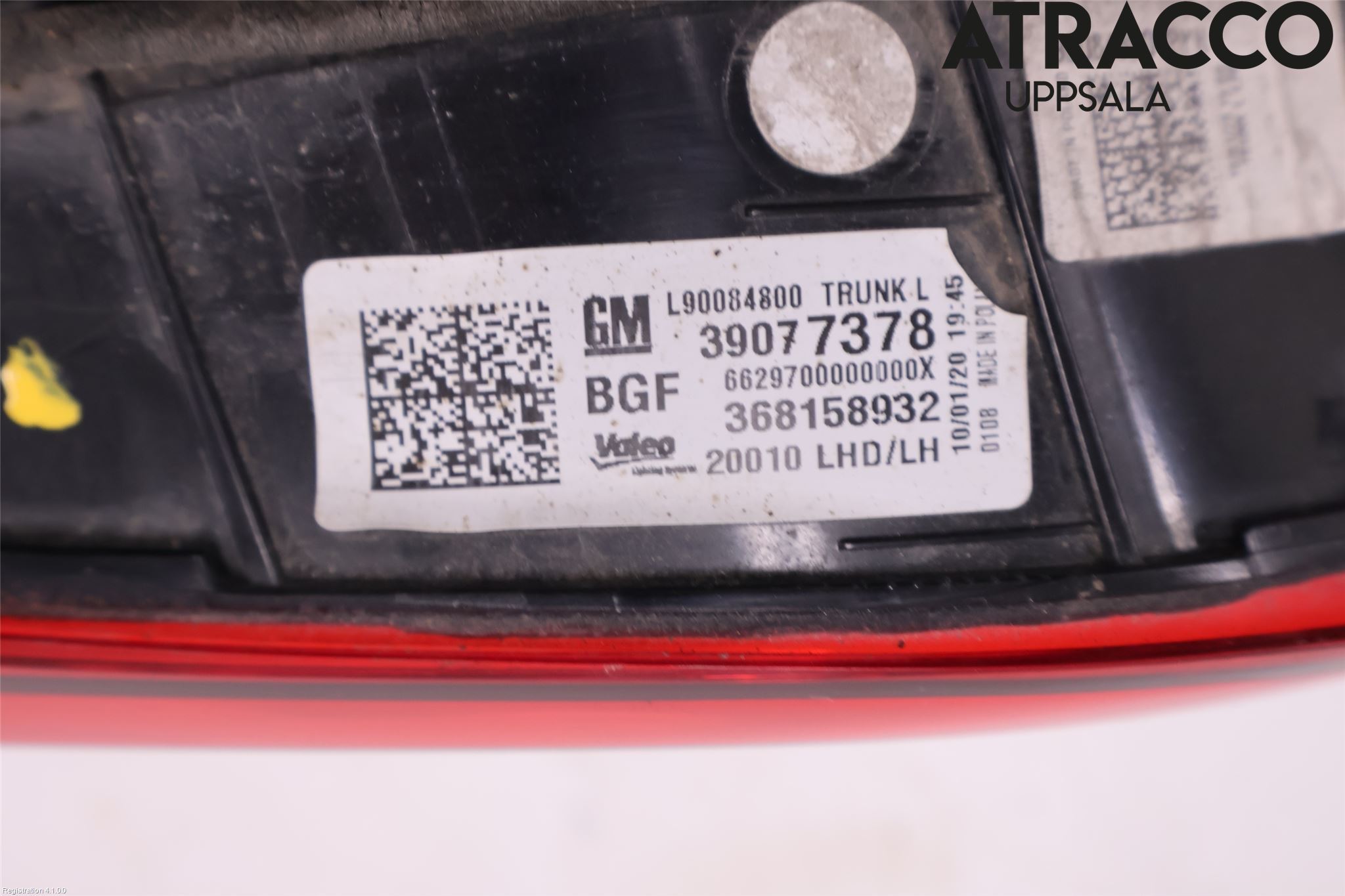 Opel ASTRA K 16-22 Baklykt Venstre  På Luke(Indre