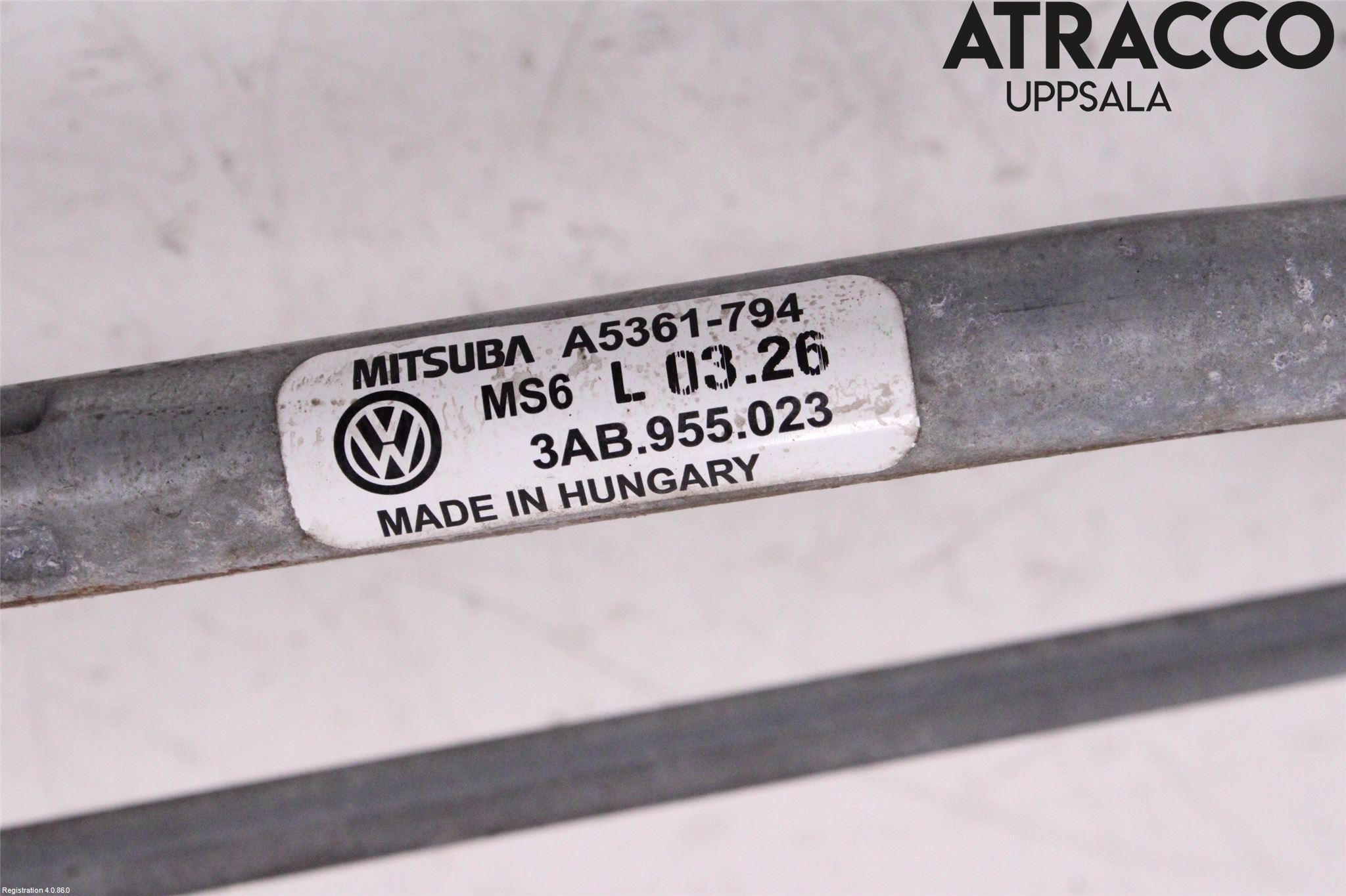 Volkswagen VW PASSAT 11-14 Viskeroverføring Frontrute
