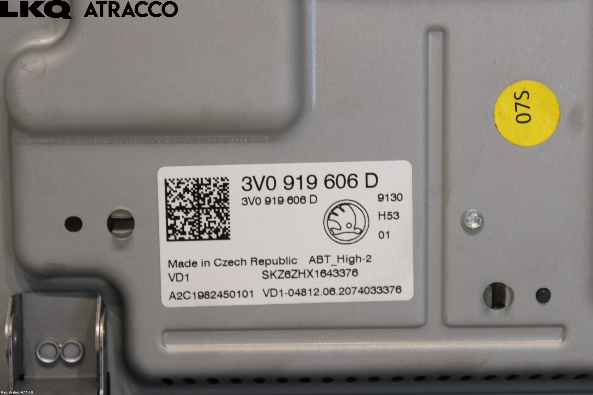 Skoda SUPERB 16-24 Multifunktionsdisplay