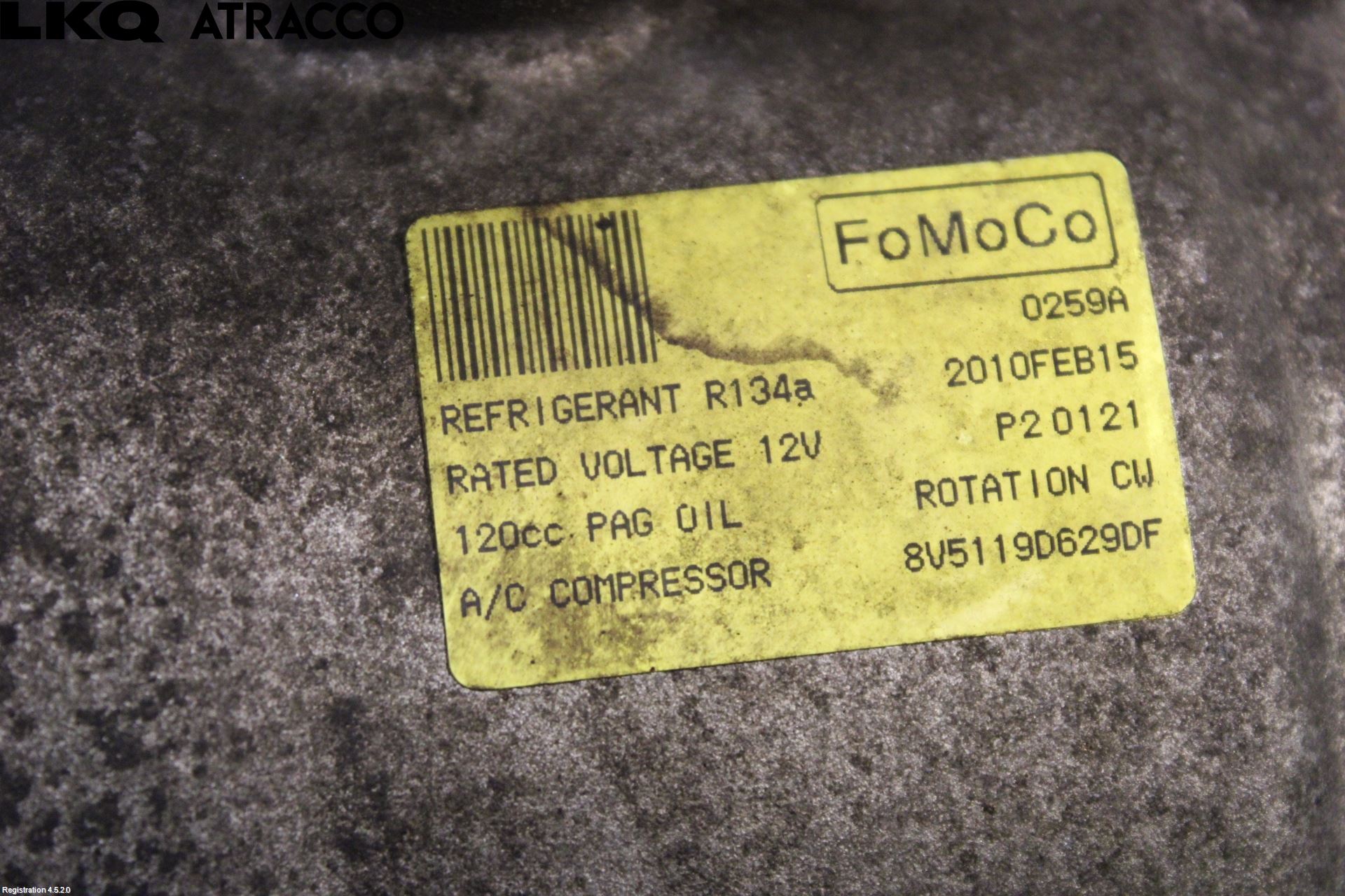 Ford FIESTA 09-12 Varme Ac Kompressor