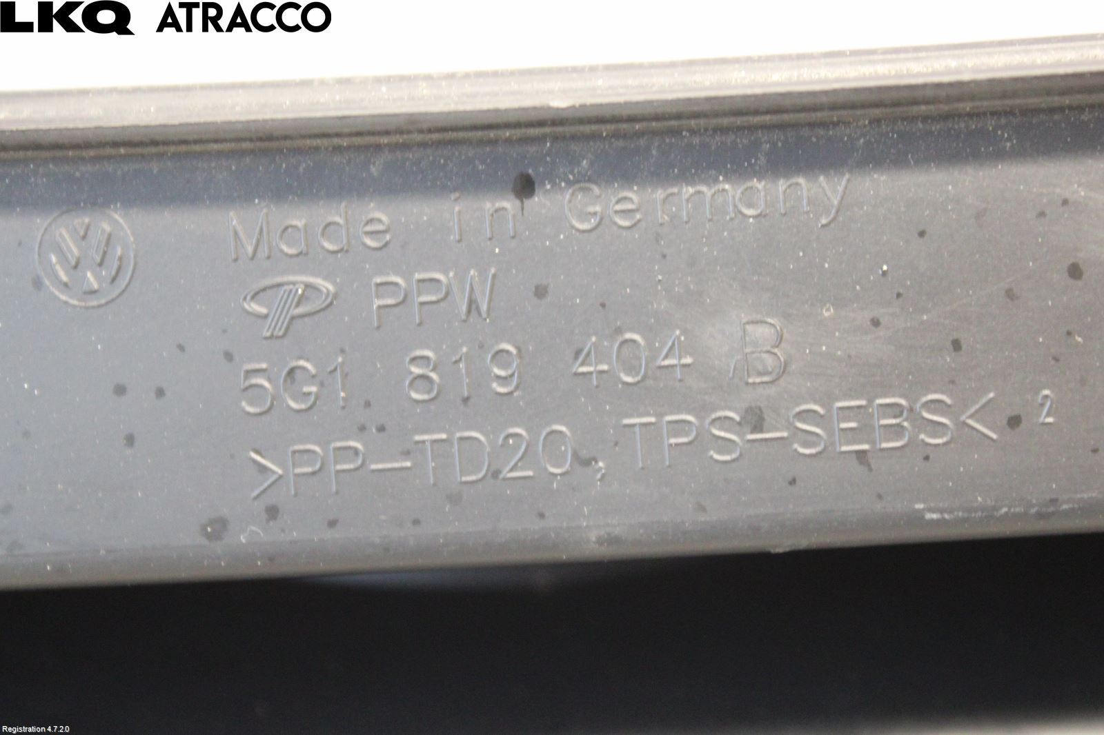 Volkswagen VW GOLF / E-GOLF VII 13-20 Visker Deksel-Grill-Under Frr