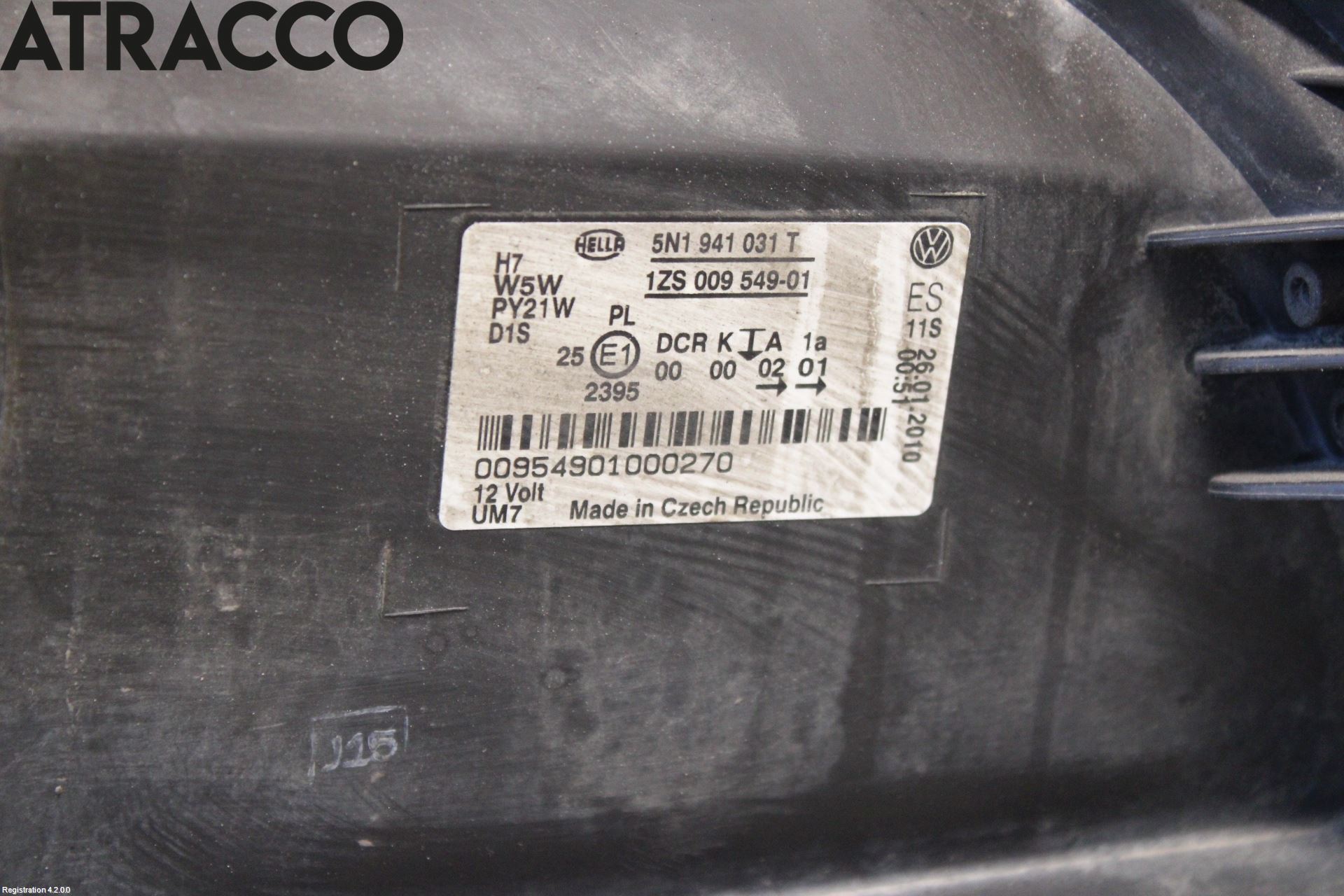 Volkswagen VW TIGUAN 07-16 Frontlykt Venstre